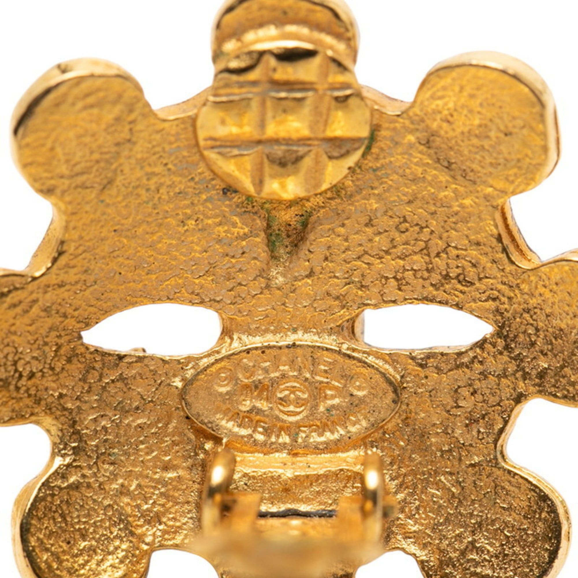 Chanel CHANEL Coco Mark Vintage Earrings, Gold Plated, Women's Size ONE SIZE - 3 Thumbnail