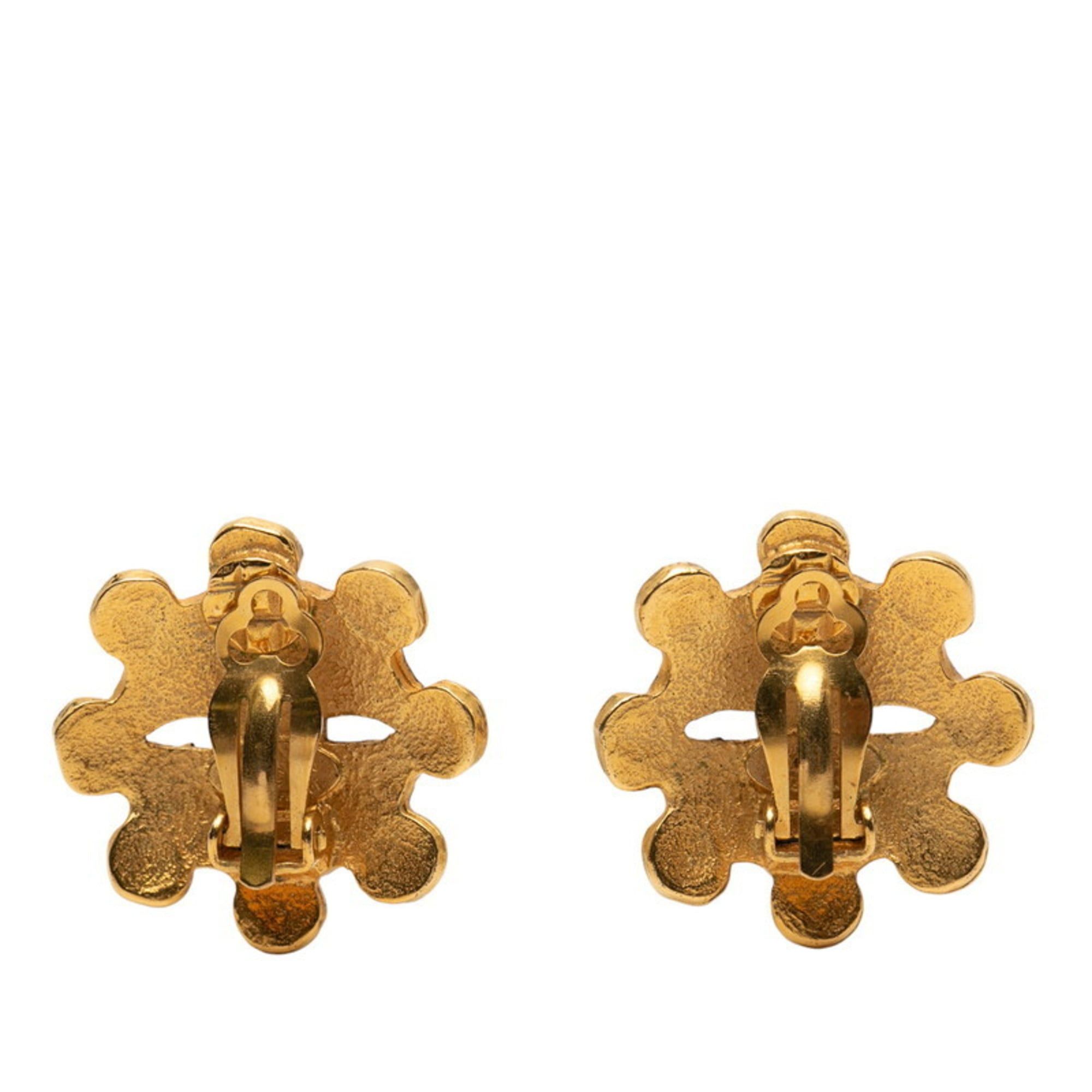 Chanel CHANEL Coco Mark Vintage Earrings, Gold Plated, Women's Size ONE SIZE - 2 Thumbnail