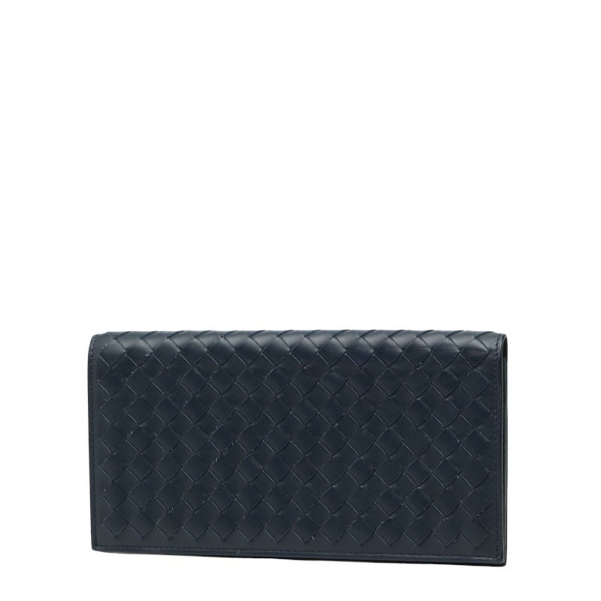 Bottega Veneta Bottega Veneta Intrecciato Bi-fold Wallet Navy Leather Women's BOTTEGAVENETA Size ONE SIZE - 2 Thumbnail