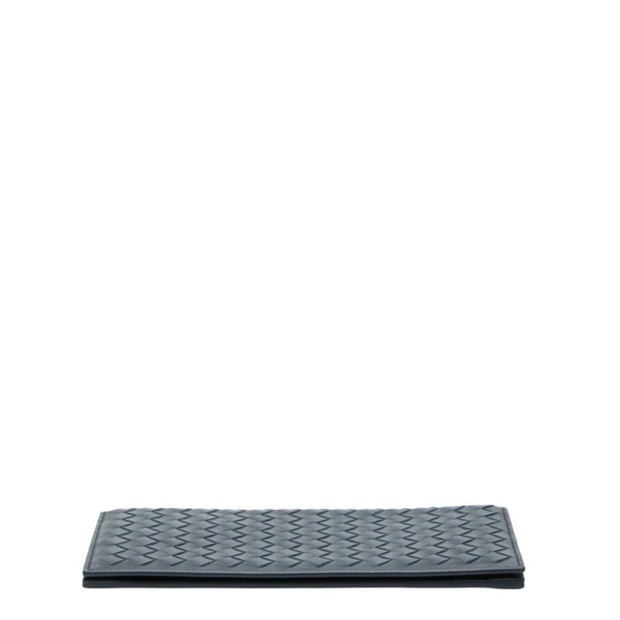 Bottega Veneta Bottega Veneta Intrecciato Bi-fold Wallet Navy Leather Women's BOTTEGAVENETA Size ONE SIZE - 3 Thumbnail