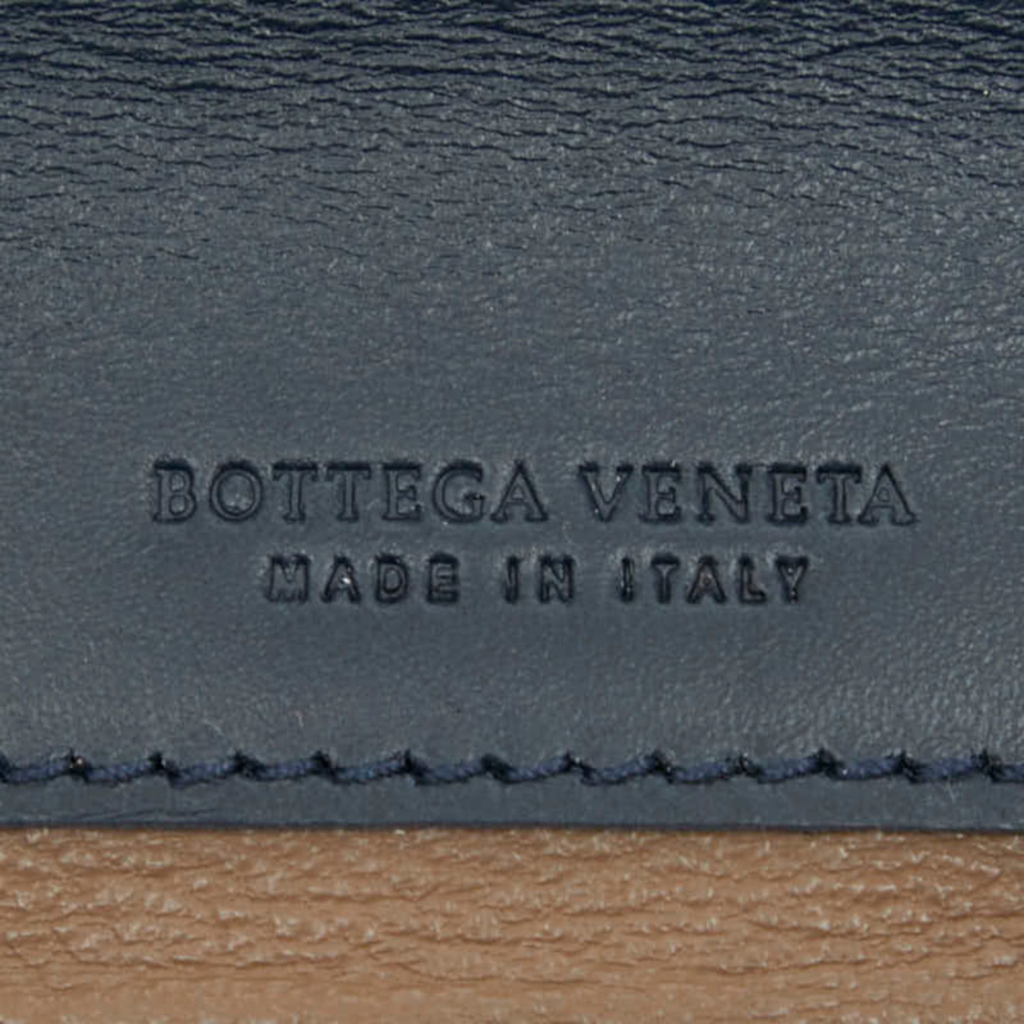 Bottega Veneta Bottega Veneta Intrecciato Bi-fold Wallet Navy Leather Women's BOTTEGAVENETA Size ONE SIZE - 8 Thumbnail