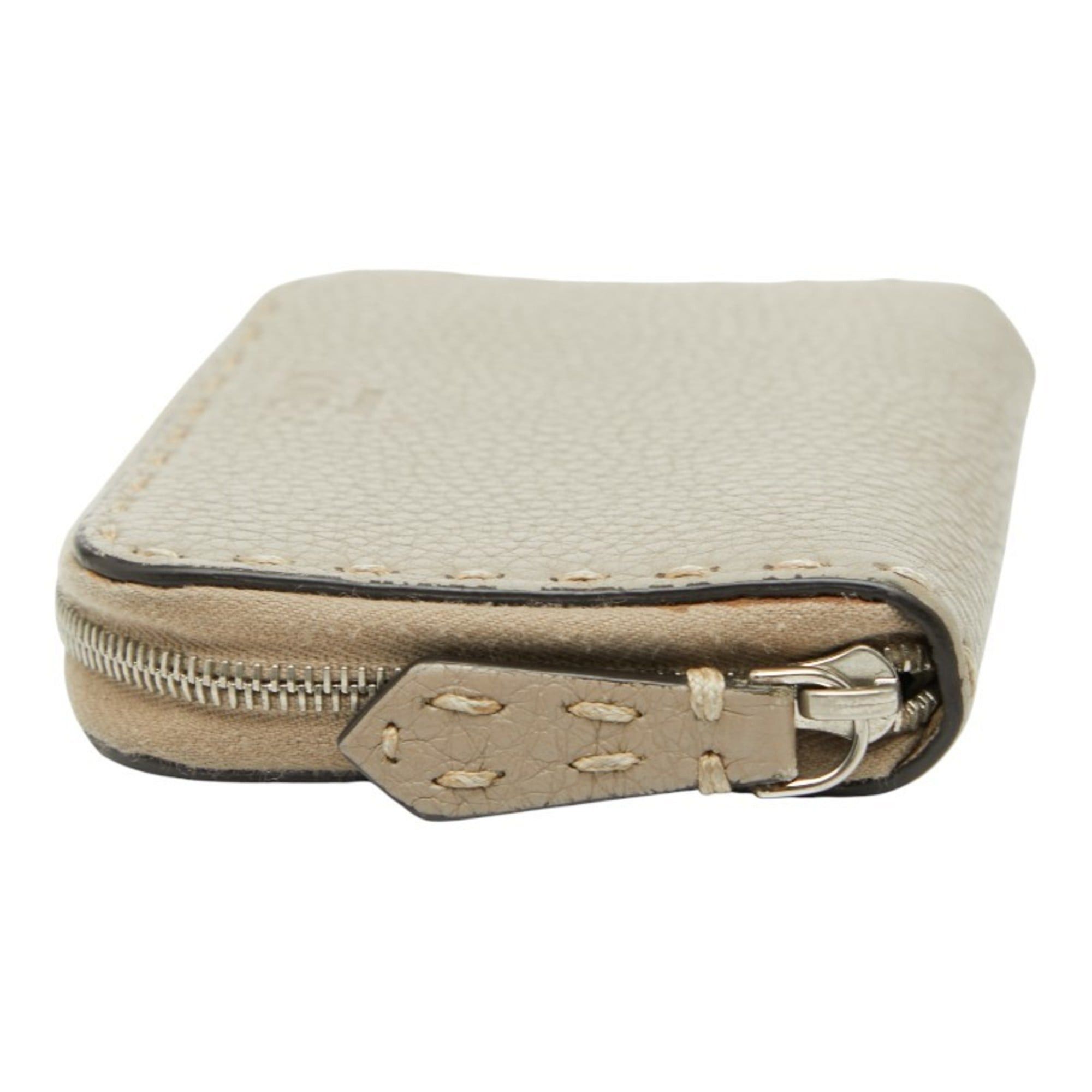Fendi Fendi Selleria Wallet/Coin Purse 8M0313 Greige Leather Women's FENDI Size ONE SIZE - 5 Thumbnail