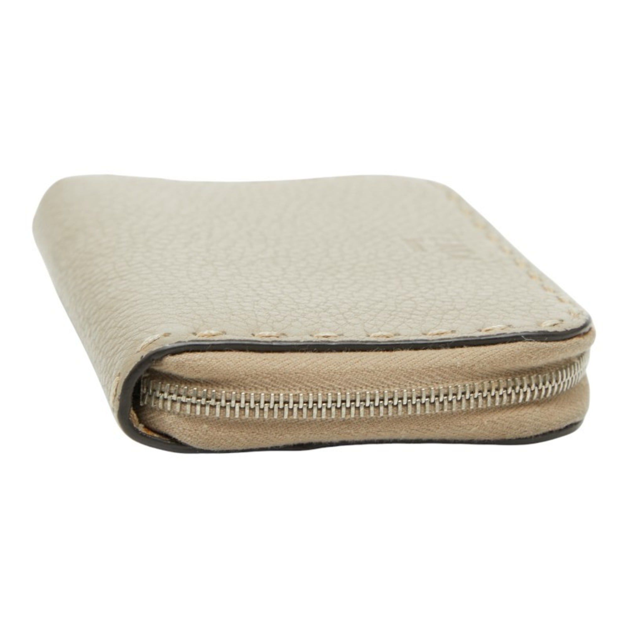 Fendi Fendi Selleria Wallet/Coin Purse 8M0313 Greige Leather Women's FENDI Size ONE SIZE - 4 Thumbnail