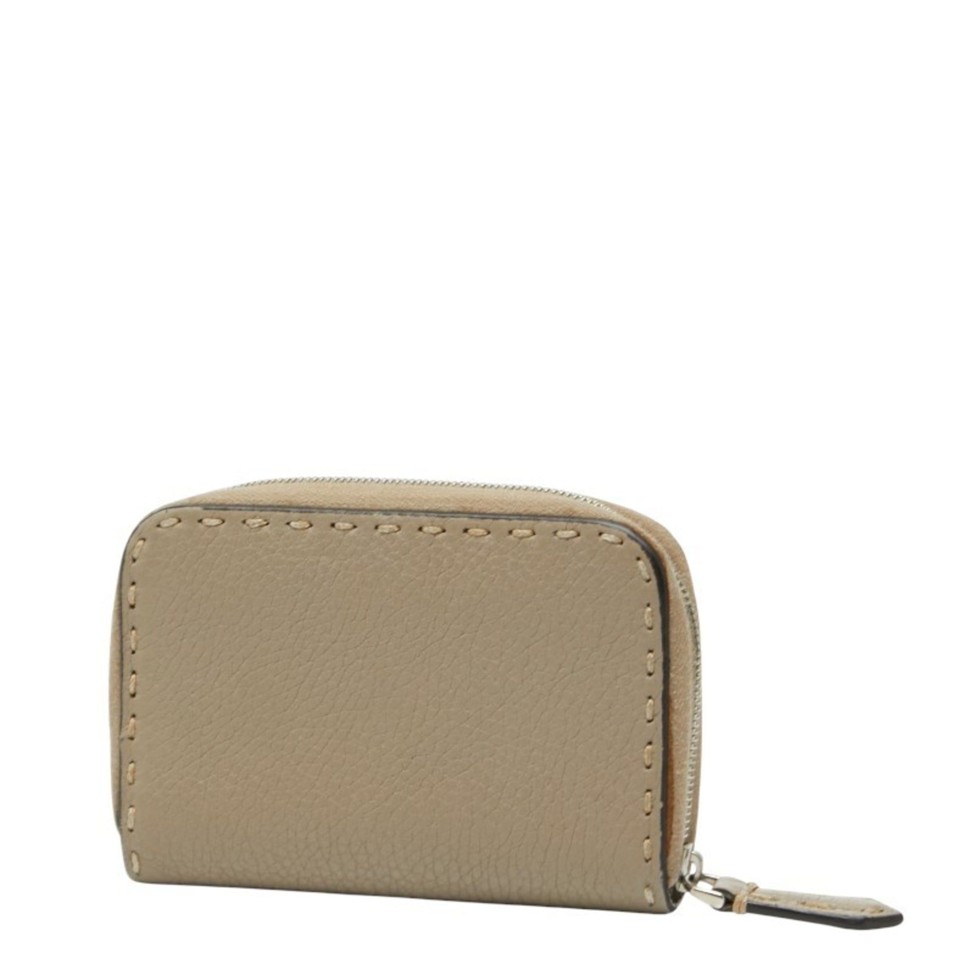 Fendi Fendi Selleria Wallet/Coin Purse 8M0313 Greige Leather Women's FENDI Size ONE SIZE - 2 Thumbnail