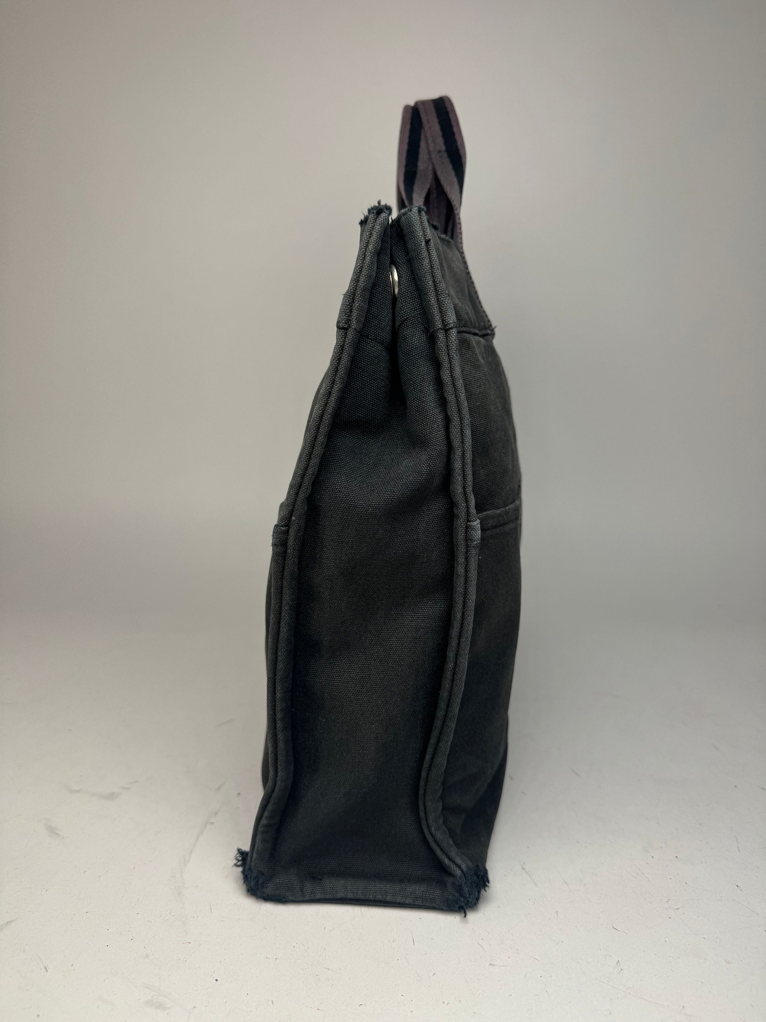Other Vintage Hermes Canvas Tote Bag black Grey Size ONE SIZE - 7 Thumbnail