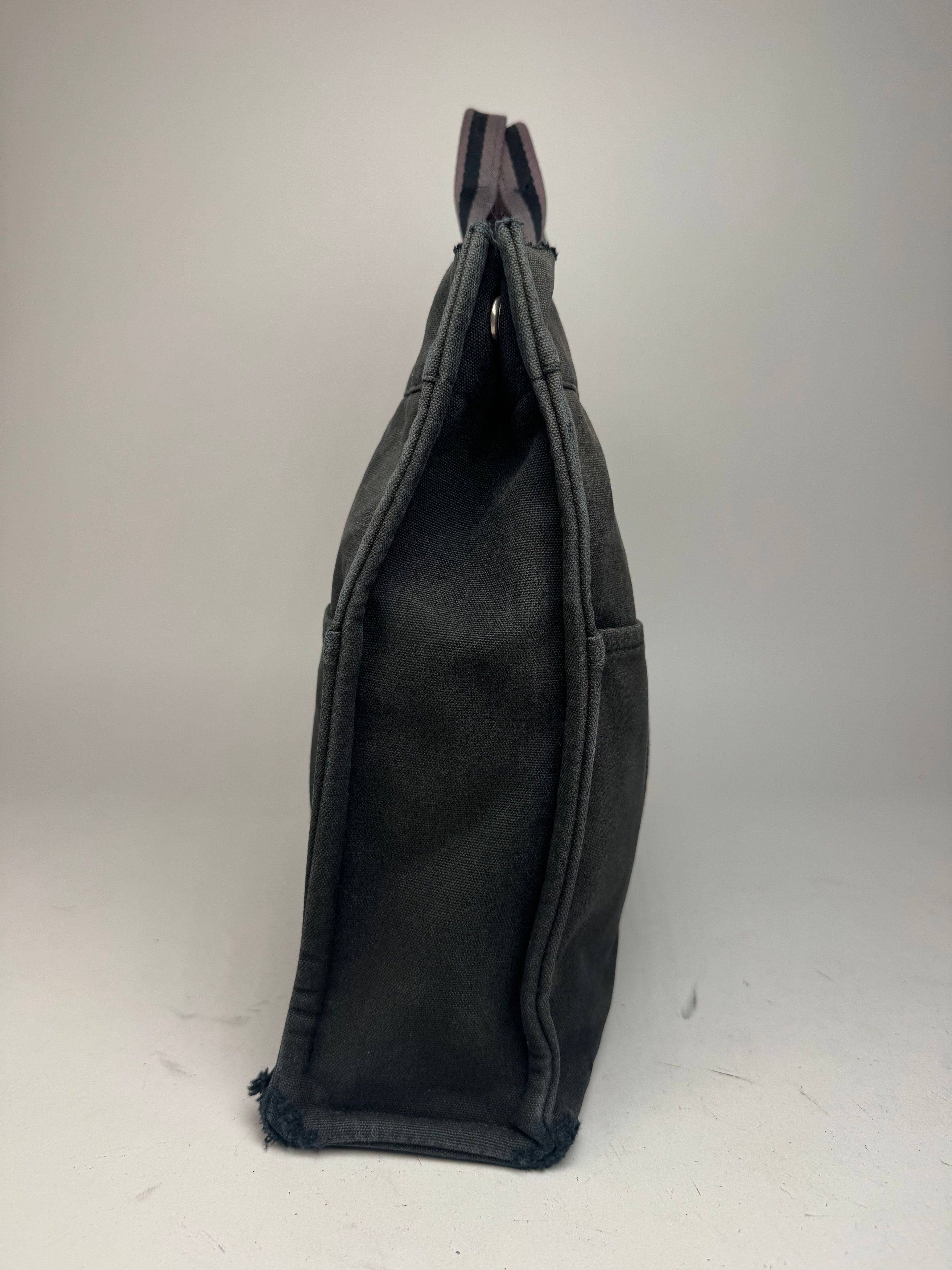 Other Vintage Hermes Canvas Tote Bag black Grey Size ONE SIZE - 9 Thumbnail