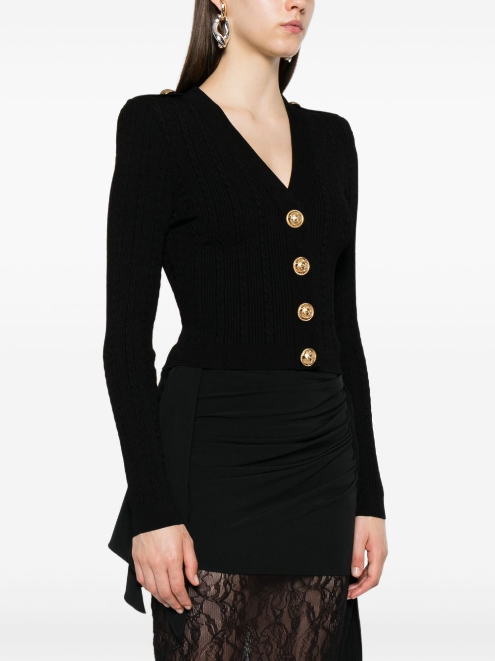 Balmain V-NECKED CARDIGAN Size S / US 4 / IT 40 - 5 Thumbnail