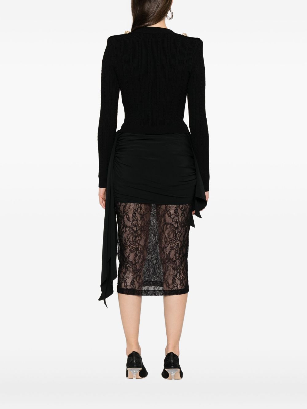 Balmain V-NECKED CARDIGAN Size S / US 4 / IT 40 - 2 Thumbnail