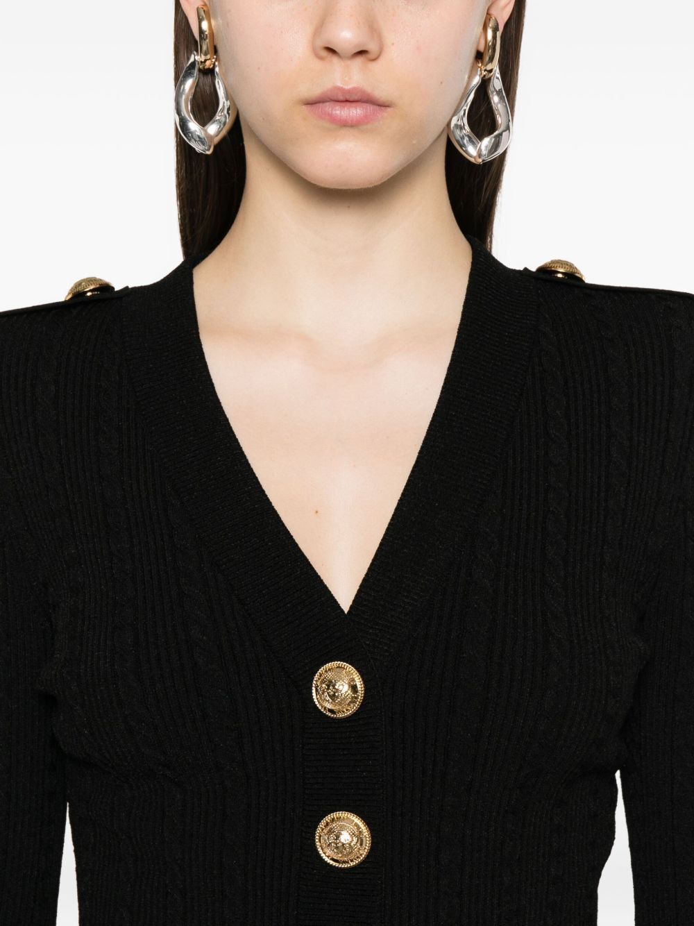 Balmain V-NECKED CARDIGAN Size S / US 4 / IT 40 - 4 Thumbnail