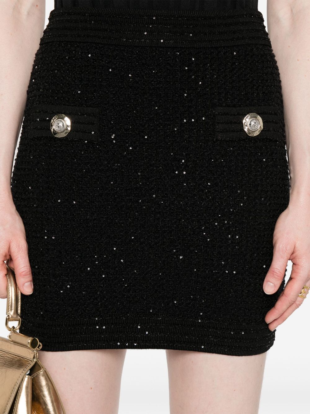 Balmain TWEED MINI SKIRT Size 27" / US 4 / IT 40 - 5 Thumbnail