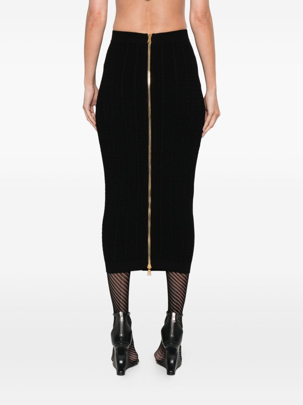 Balmain BUTTONED LONG SKIRT Size 26" / US 2 / IT 38 - 3 Thumbnail
