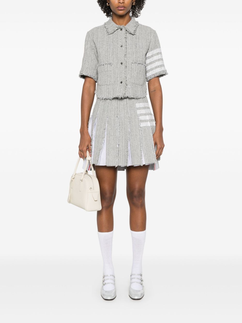 Thom Browne 4BAR COTTON BLEND SKIRT Size 27" / US 4 / IT 40 - 4 Thumbnail