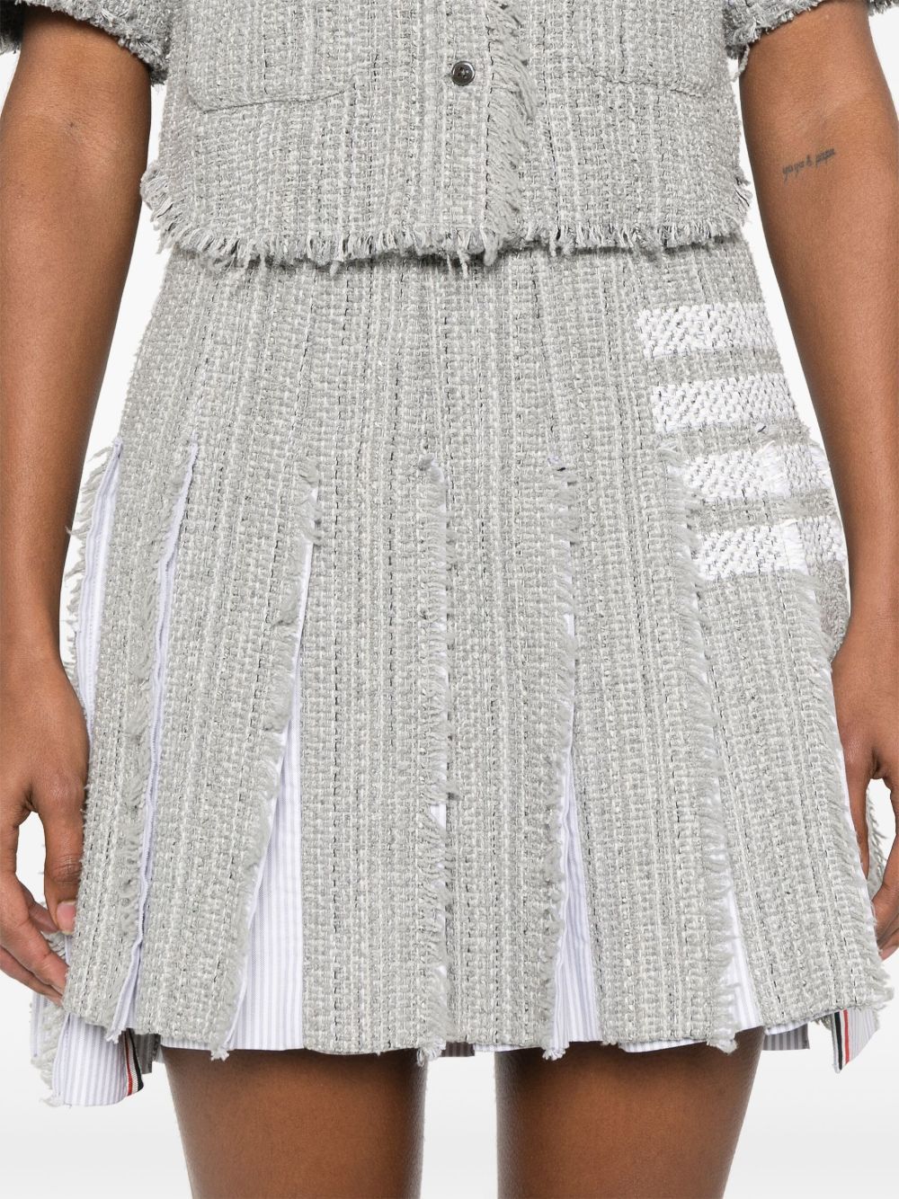 Thom Browne 4BAR COTTON BLEND SKIRT Size 27" / US 4 / IT 40 - 2 Thumbnail