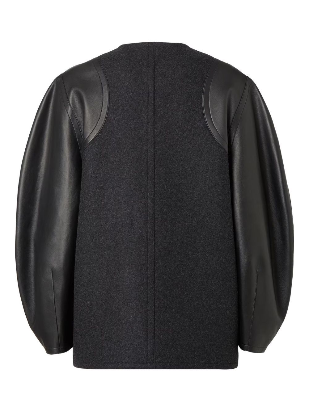 Fendi WOOL AND LEATHER COAT Size XS / US 0-2 / IT 36-38 - 2 Thumbnail