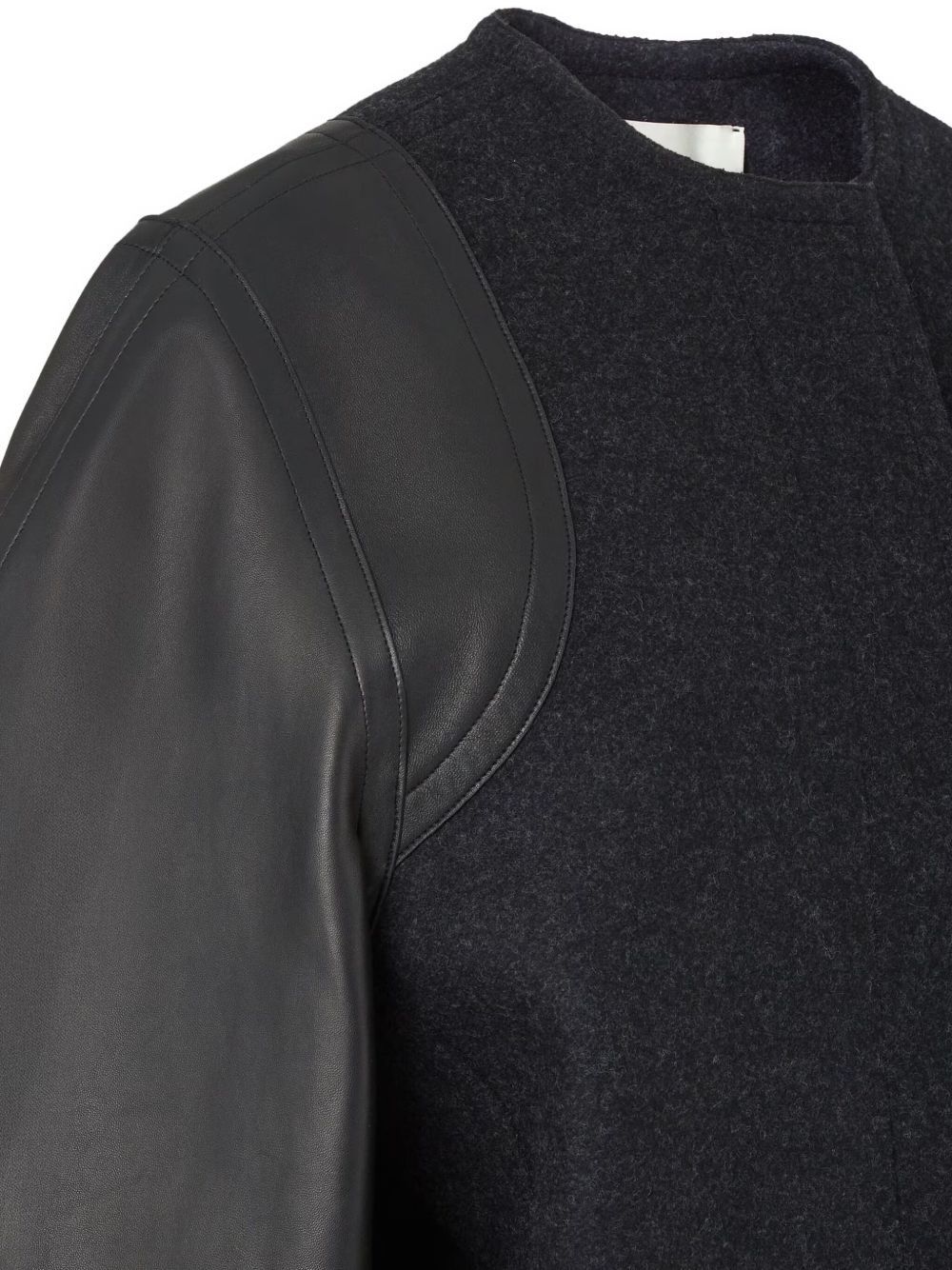 Fendi WOOL AND LEATHER COAT Size XS / US 0-2 / IT 36-38 - 3 Thumbnail