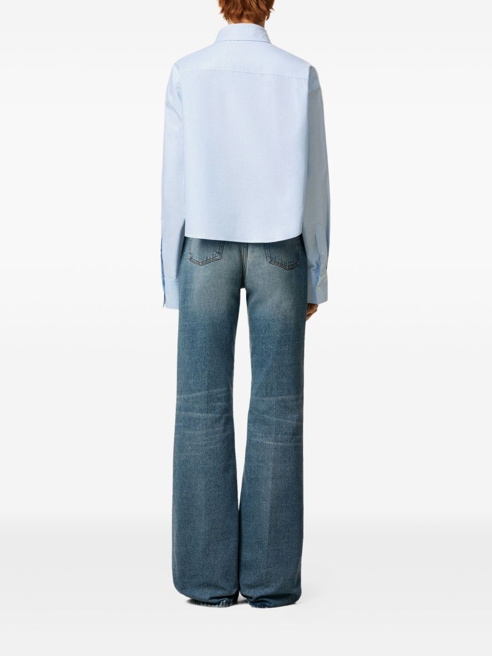 AMI COTTON CROPPED SHIRT Size XS / US 0-2 / IT 36-38 - 5 Thumbnail