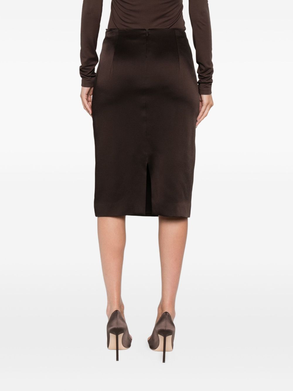 Tom Ford SATIN MIDI SKIRT Size 27" / US 4 / IT 40 - 5 Thumbnail