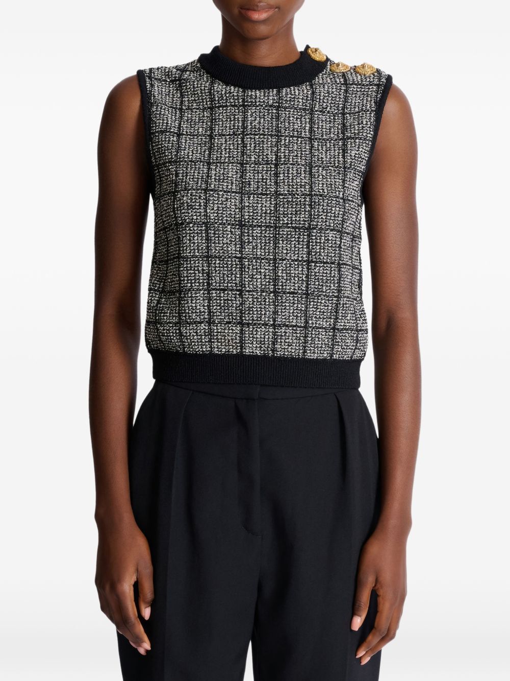 Balmain TWEED TANK TOP Size XS / US 0-2 / IT 36-38 - 4 Thumbnail