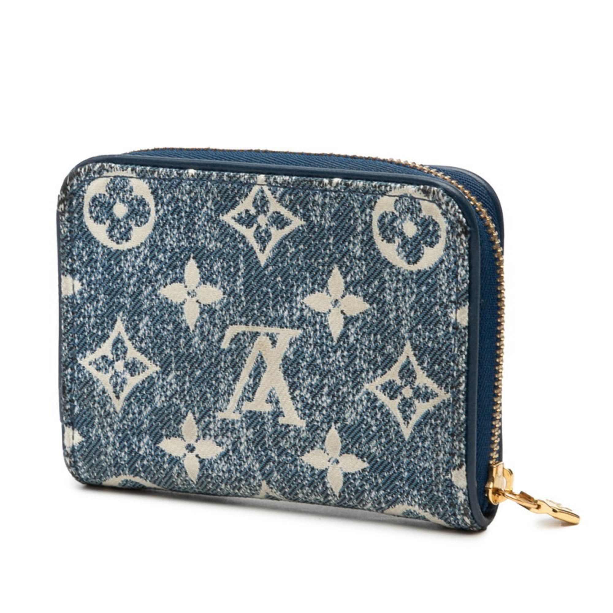 Louis Vuitton Louis Vuitton Monogram Jacquard Denim Zippy Coin Purse M81185, Marine Blue Leather, Women's Size ONE SIZE - 2 Thumbnail