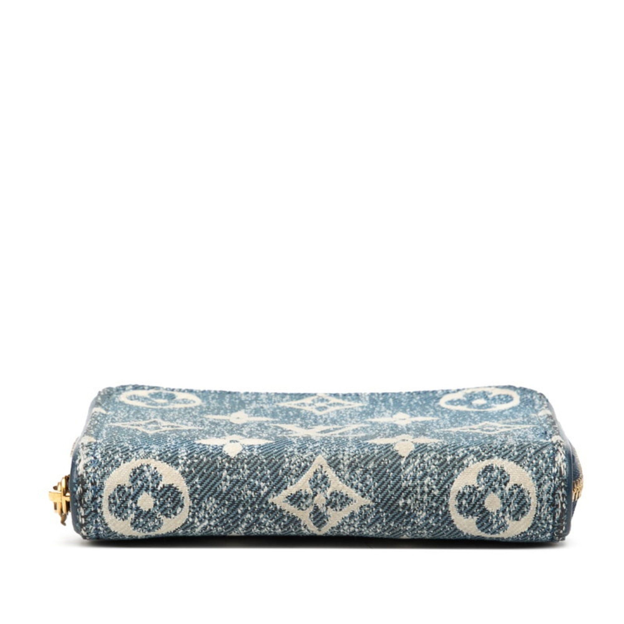 Louis Vuitton Louis Vuitton Monogram Jacquard Denim Zippy Coin Purse M81185, Marine Blue Leather, Women's Size ONE SIZE - 3 Thumbnail