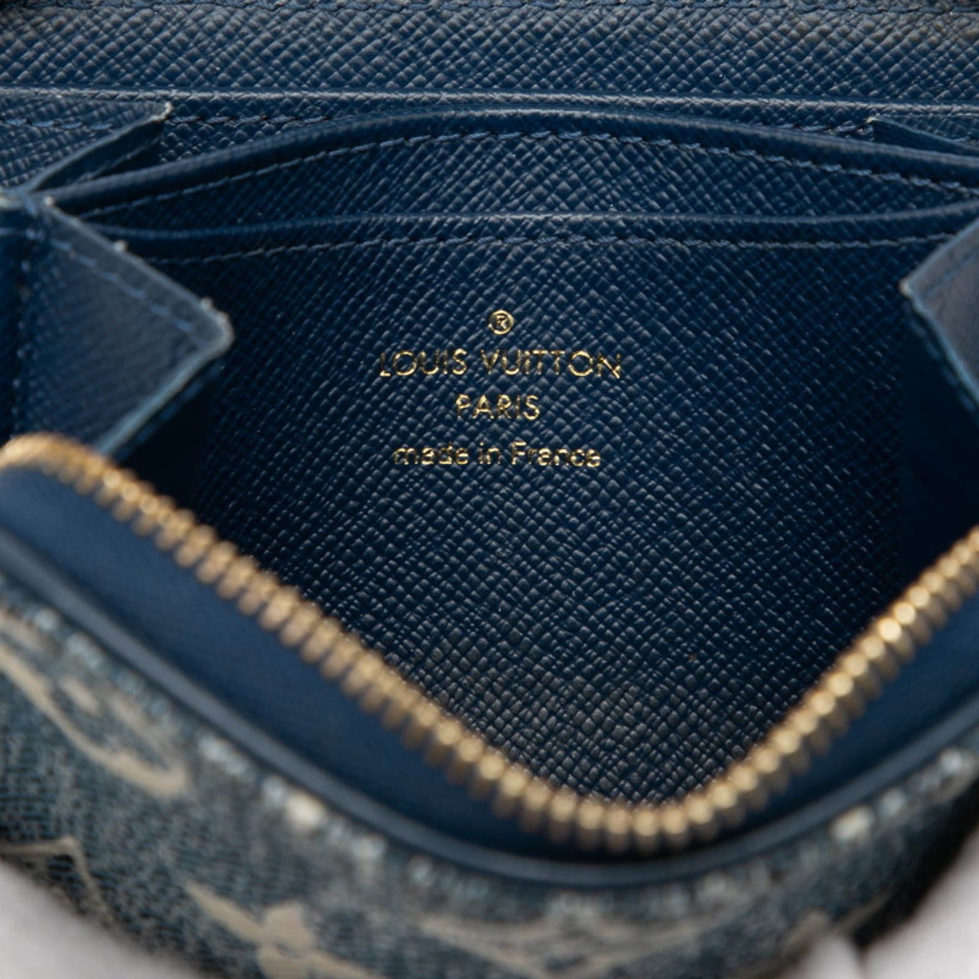 Louis Vuitton Louis Vuitton Monogram Jacquard Denim Zippy Coin Purse M81185, Marine Blue Leather, Women's Size ONE SIZE - 5 Thumbnail