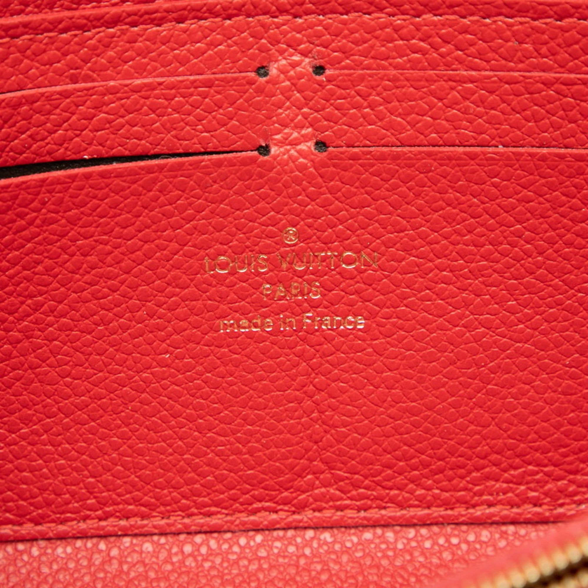 Louis Vuitton Louis Vuitton Monogram Empreinte Portefeuille Clemence Round Zip Long Wallet M68325 Marine Rouge Navy Leather Women's LOUIS VUITTON Size ONE SIZE - 5 Thumbnail