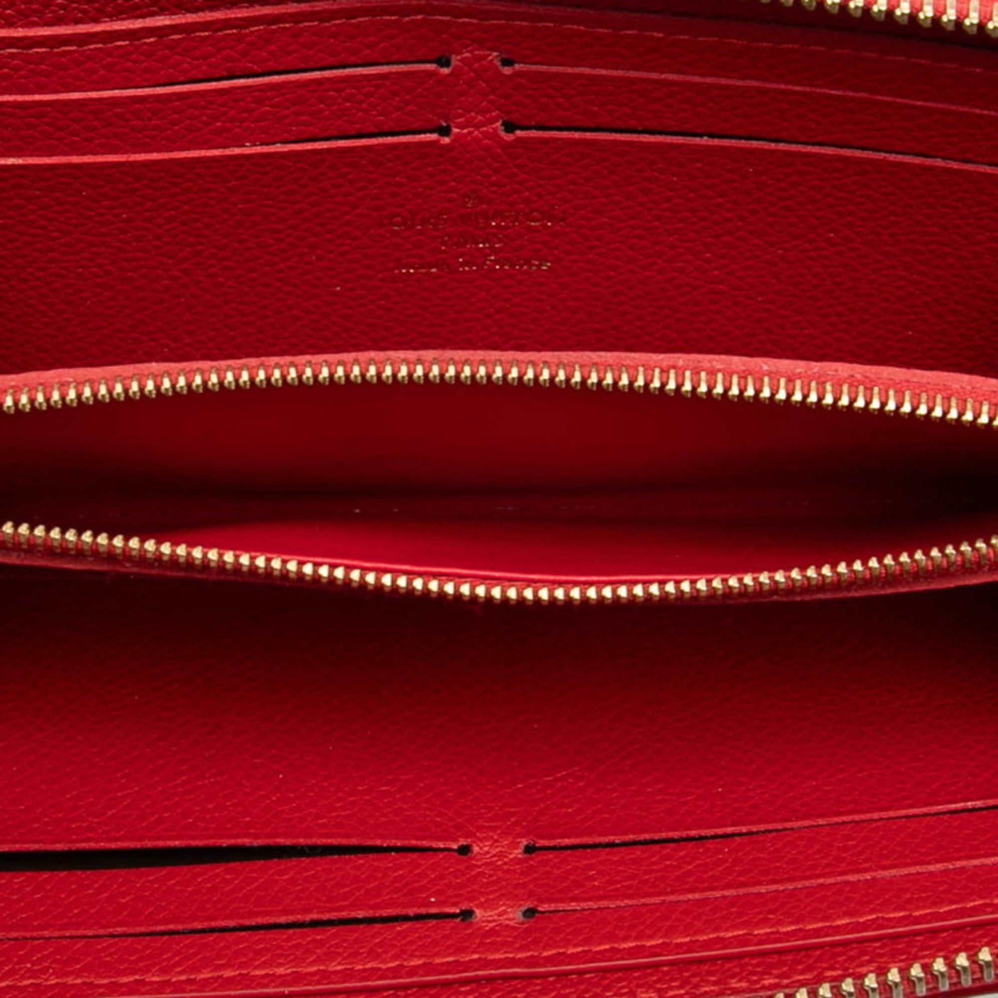 Louis Vuitton Louis Vuitton Monogram Empreinte Portefeuille Clemence Round Zip Long Wallet M68325 Marine Rouge Navy Leather Women's LOUIS VUITTON Size ONE SIZE - 4 Thumbnail
