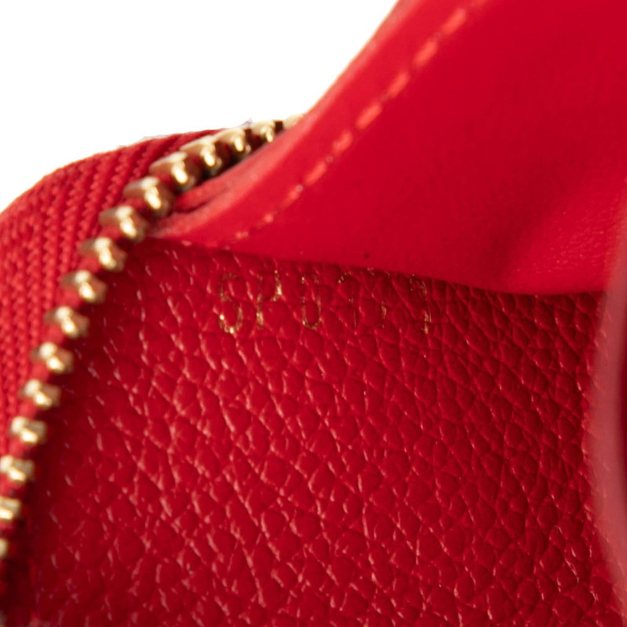 Louis Vuitton Louis Vuitton Monogram Empreinte Portefeuille Clemence Round Zip Long Wallet M68325 Marine Rouge Navy Leather Women's LOUIS VUITTON Size ONE SIZE - 6 Thumbnail
