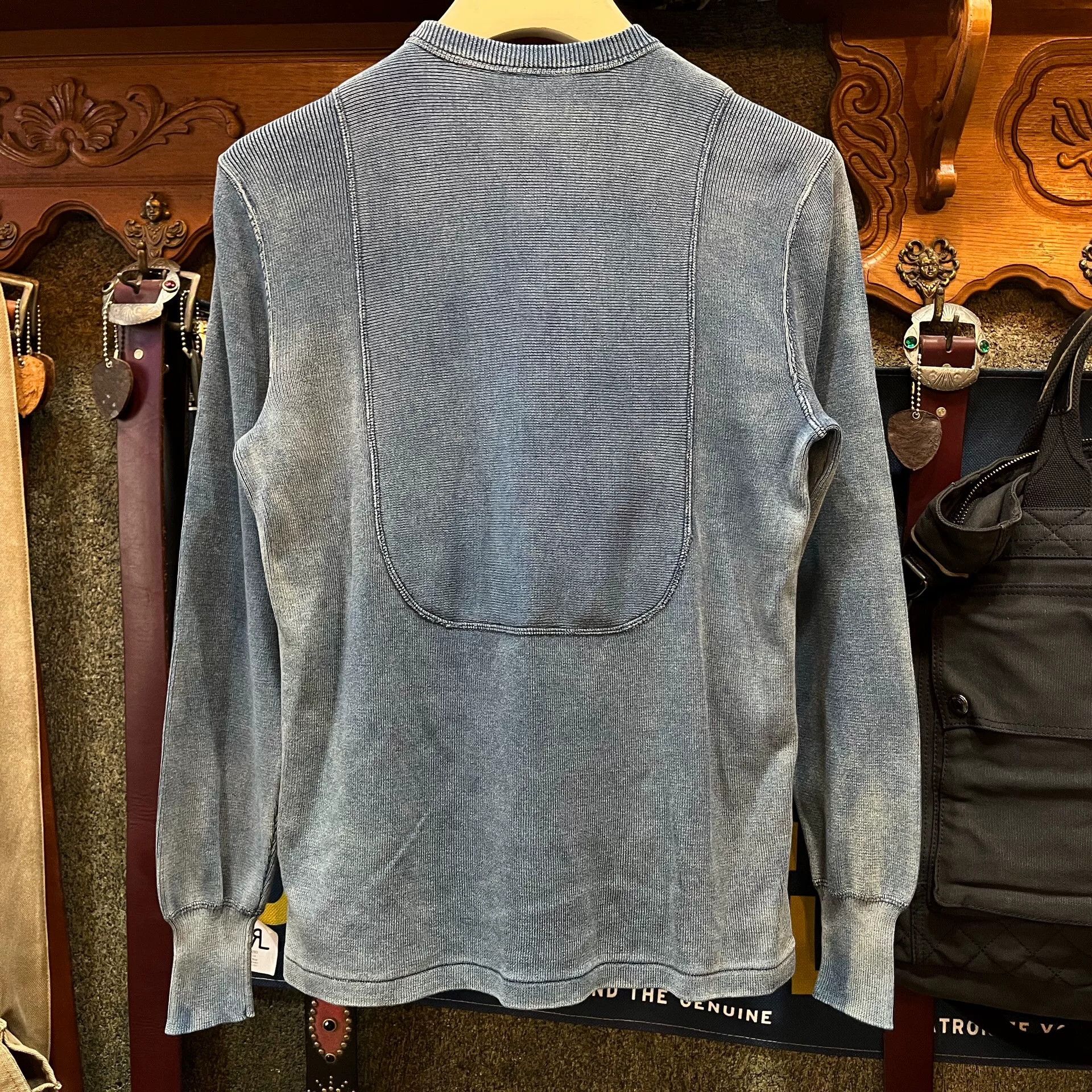 RRL Ralph Lauren RRL Indigo Wash Long Sleeve Knit Shirt Size US S / EU 44-46 / 1 - 2 Thumbnail
