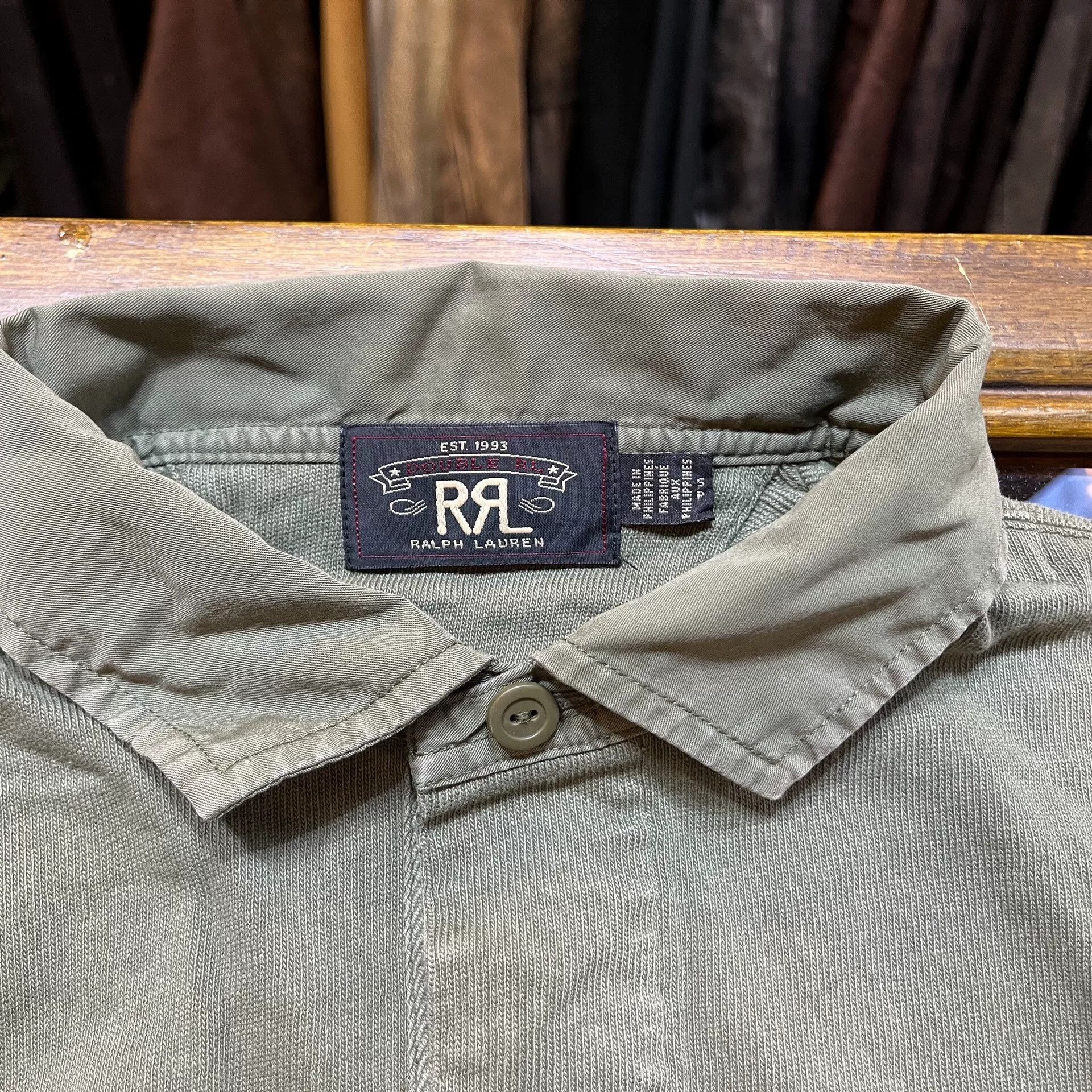 RRL Ralph Lauren RRL Green Knit Long Sleeve Shirt Size US S / EU 44-46 / 1 - 4 Thumbnail