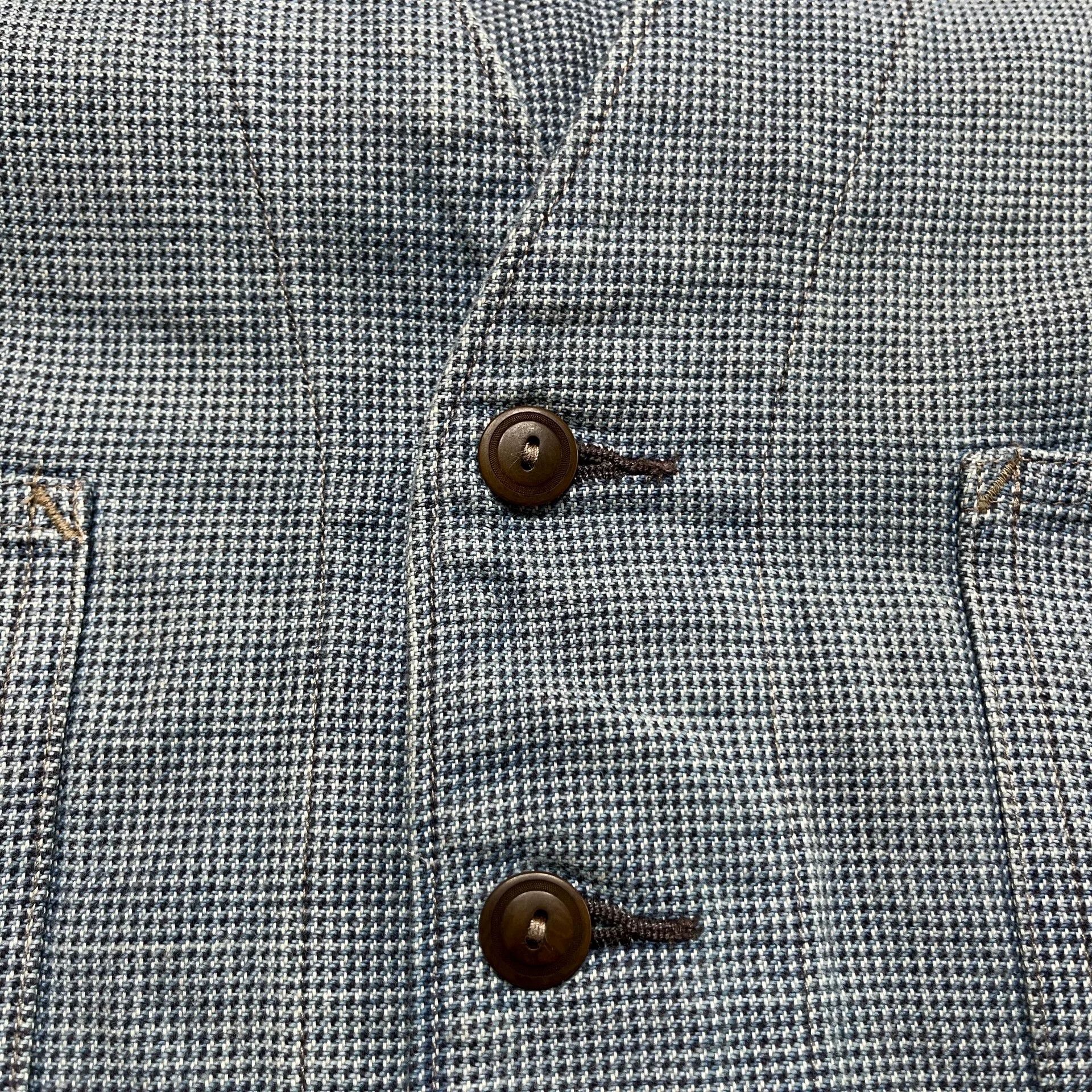 RRL Ralph Lauren RRL Blue Houndstooth Vest Size US M / EU 48-50 / 2 - 4 Thumbnail