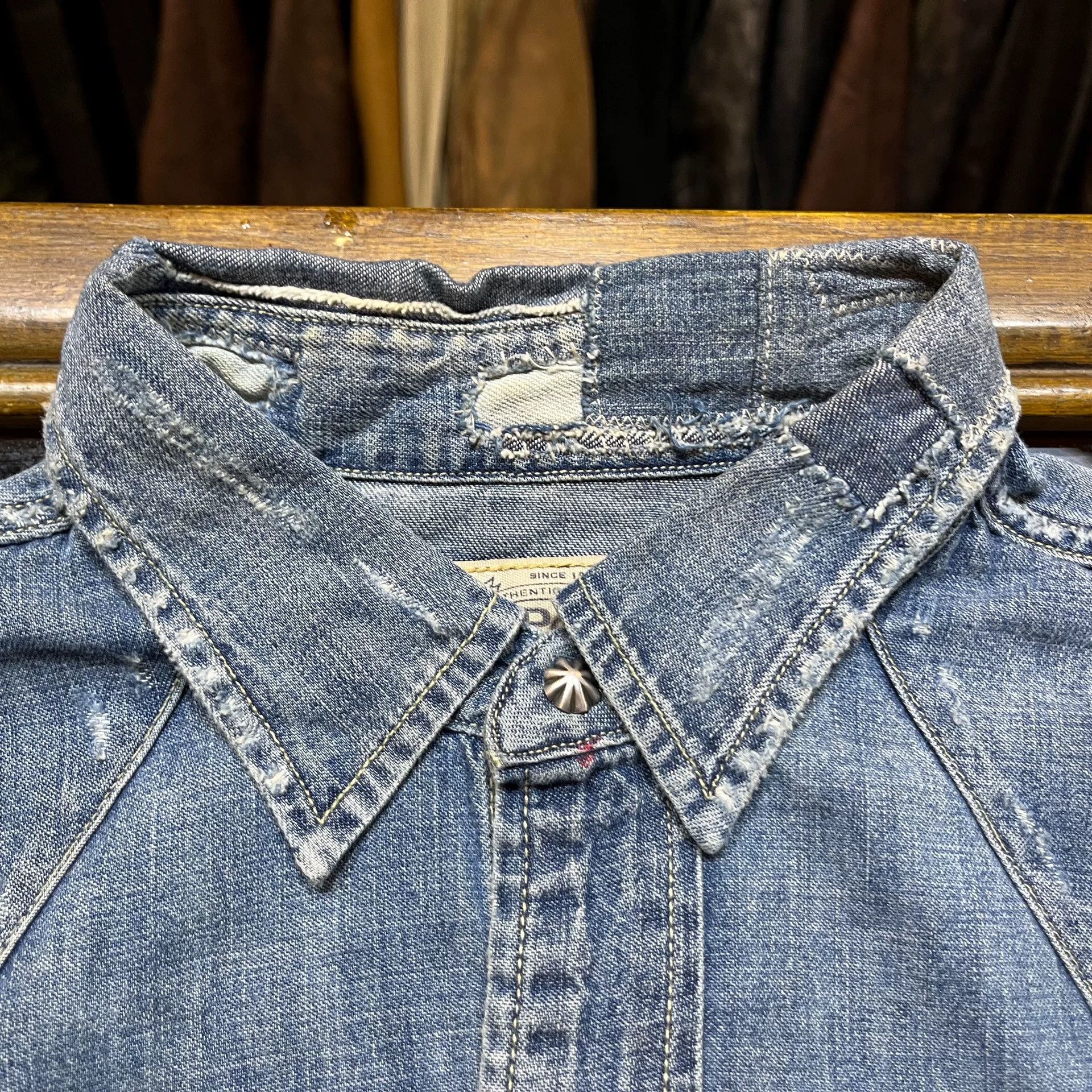 RRL Ralph Lauren Ralph Lauren RRL Distressed Cowboy Shirt Size US M / EU 48-50 / 2 - 3 Thumbnail