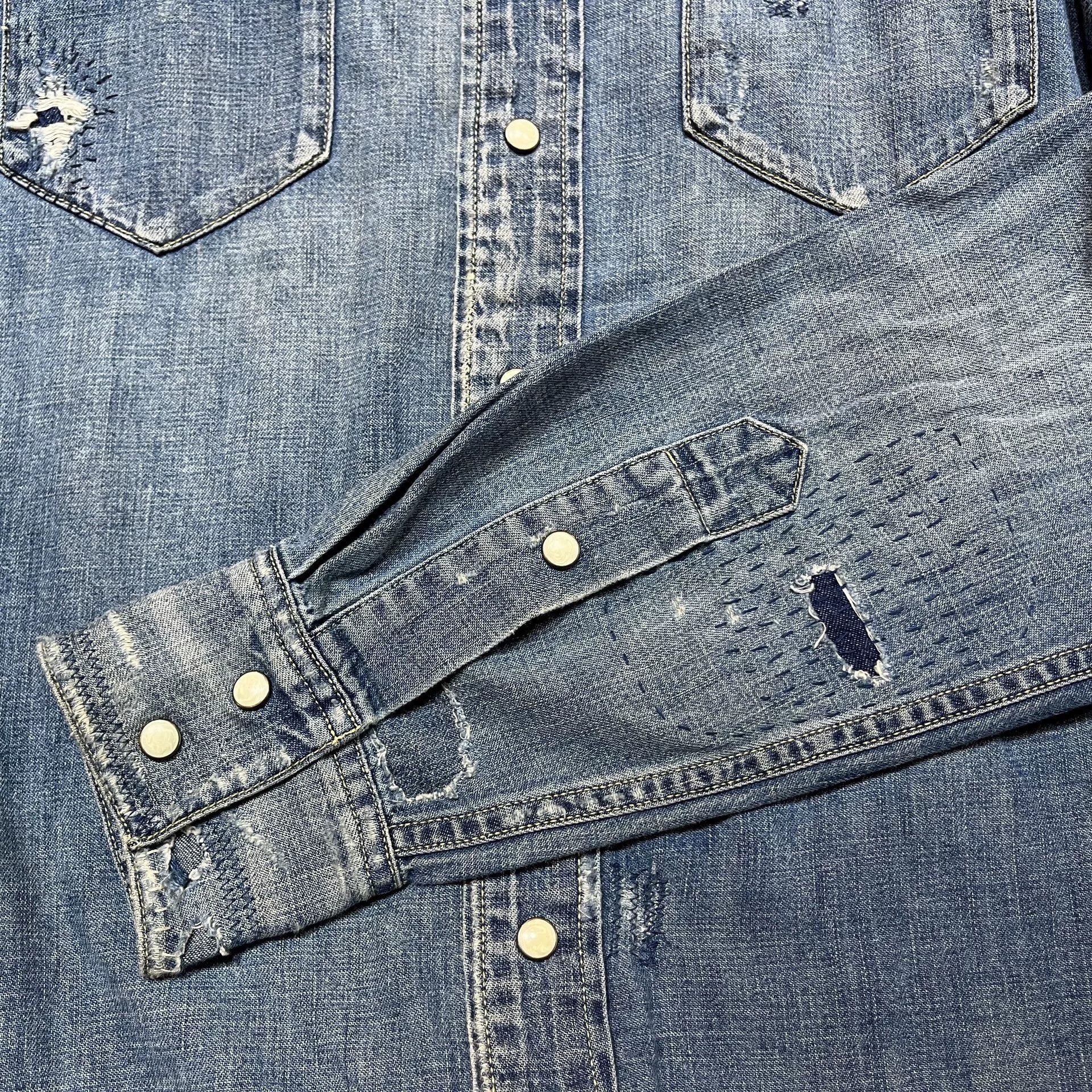 RRL Ralph Lauren Ralph Lauren RRL Distressed Cowboy Shirt Size US M / EU 48-50 / 2 - 6 Thumbnail