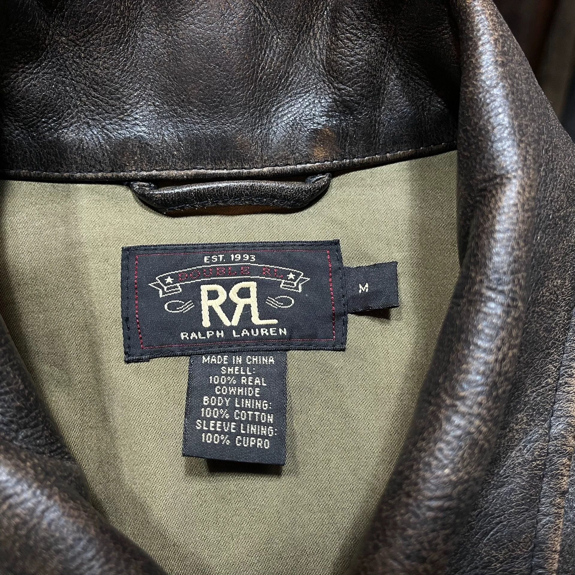 RRL Ralph Lauren RRL Buffalo Leather M43 Jacket Size US M / EU 48-50 / 2 - 3 Thumbnail