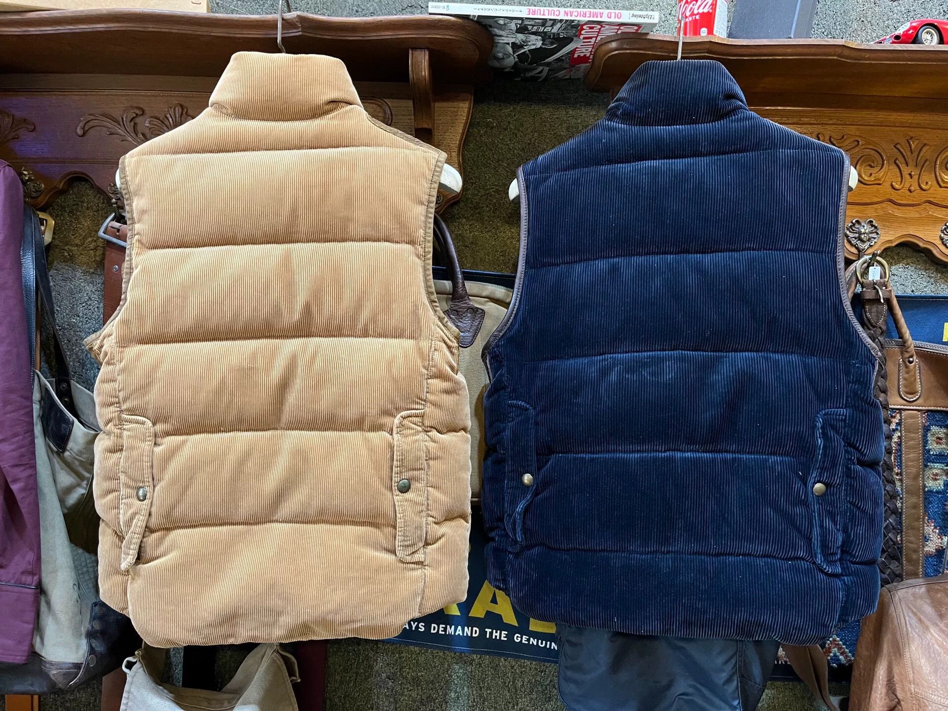 RRL Ralph Lauren Classic Corduroy and Leather Hunting Vest Size US M / EU 48-50 / 2 - 2 Thumbnail