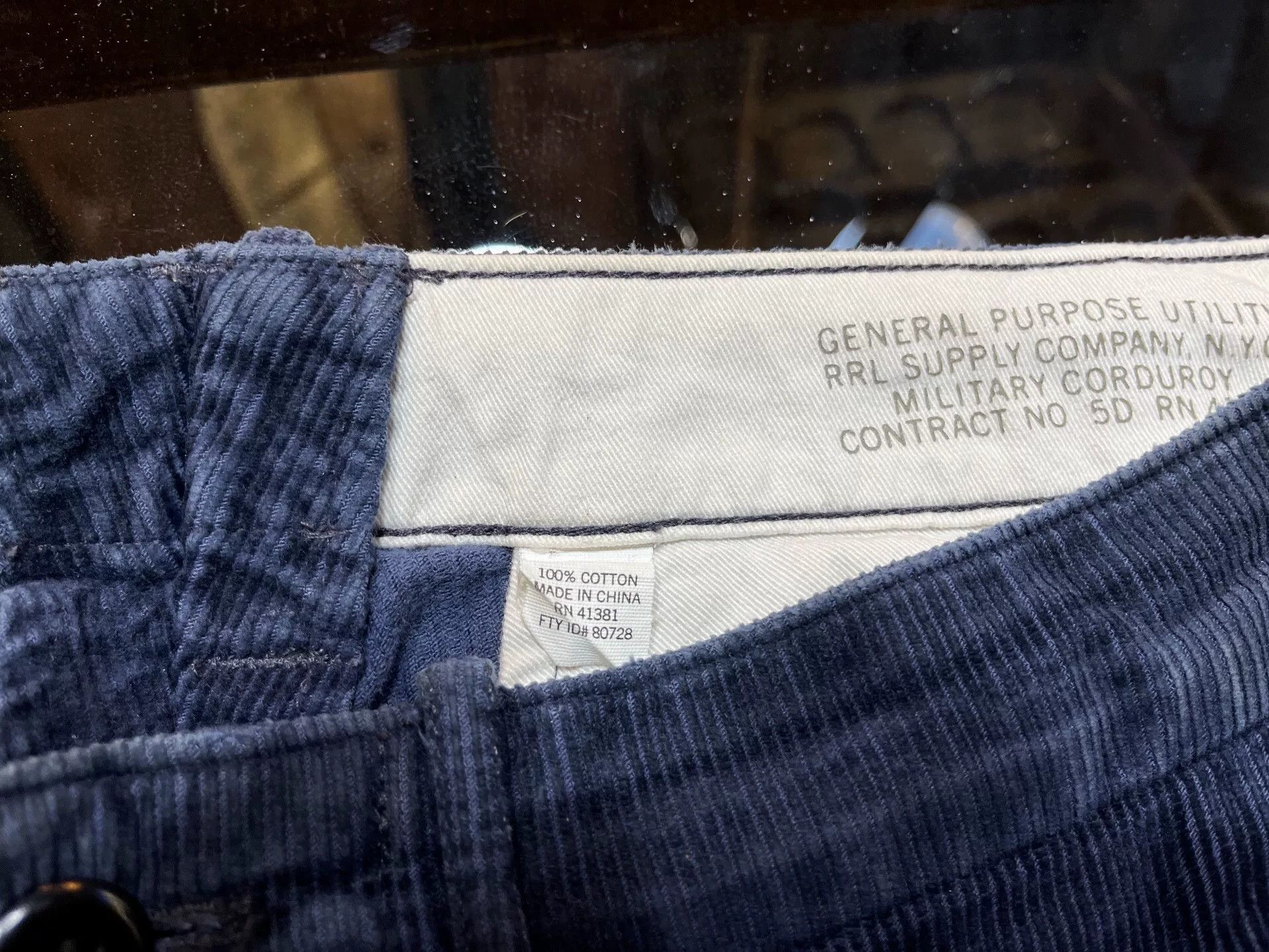 RRL Ralph Lauren RRL Vintage Blue Dyed Corduroy Pants Size US 29 - 4 Thumbnail
