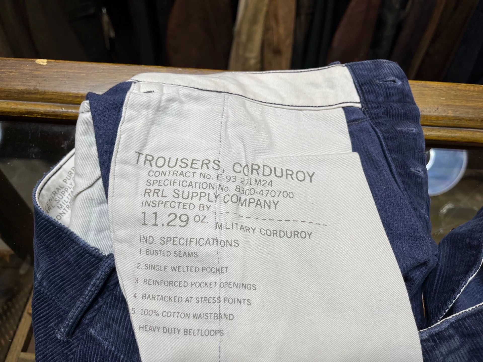 RRL Ralph Lauren RRL Vintage Blue Dyed Corduroy Pants Size US 29 - 5 Thumbnail