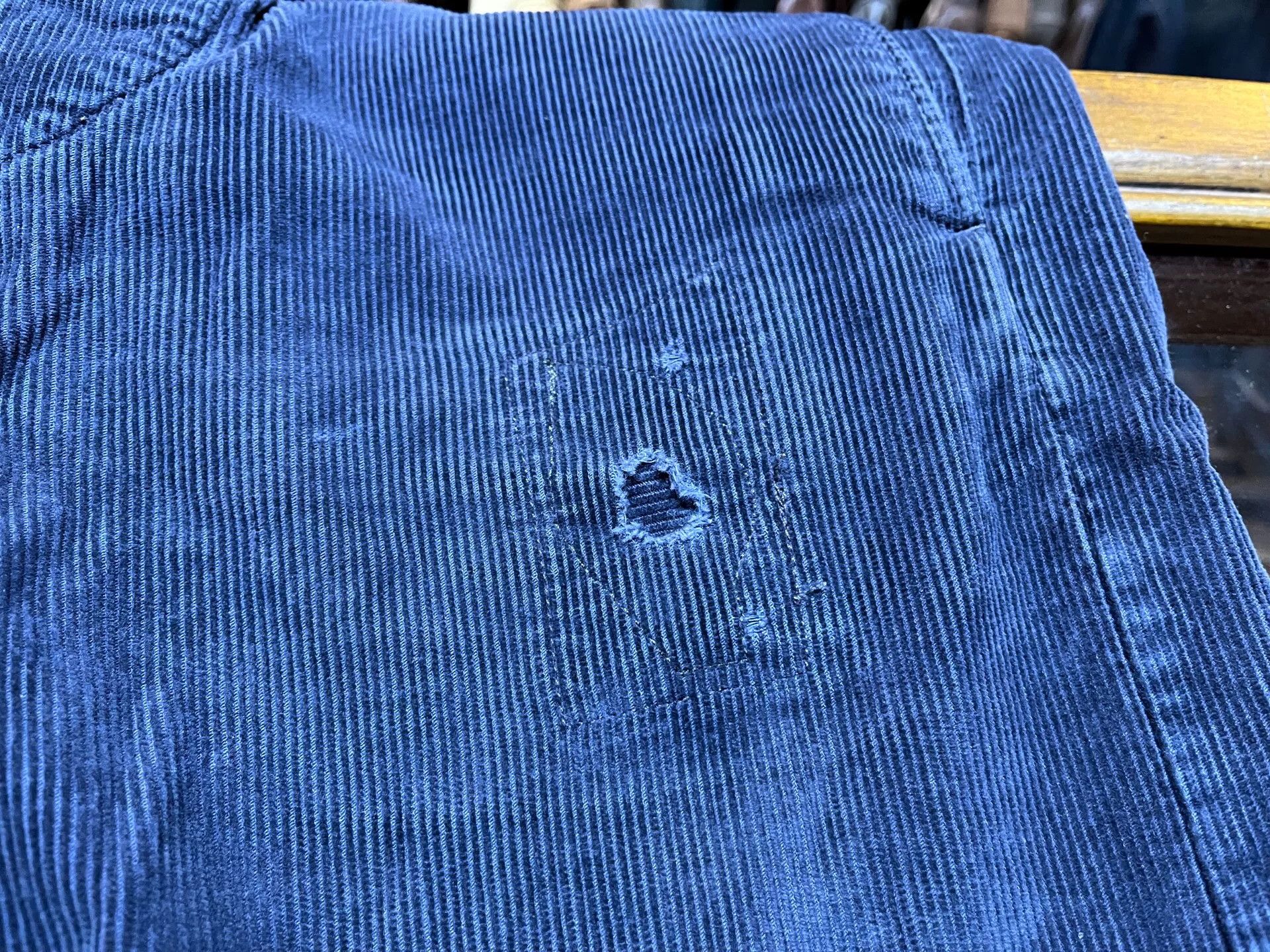 RRL Ralph Lauren RRL Vintage Blue Dyed Corduroy Pants Size US 29 - 8 Thumbnail