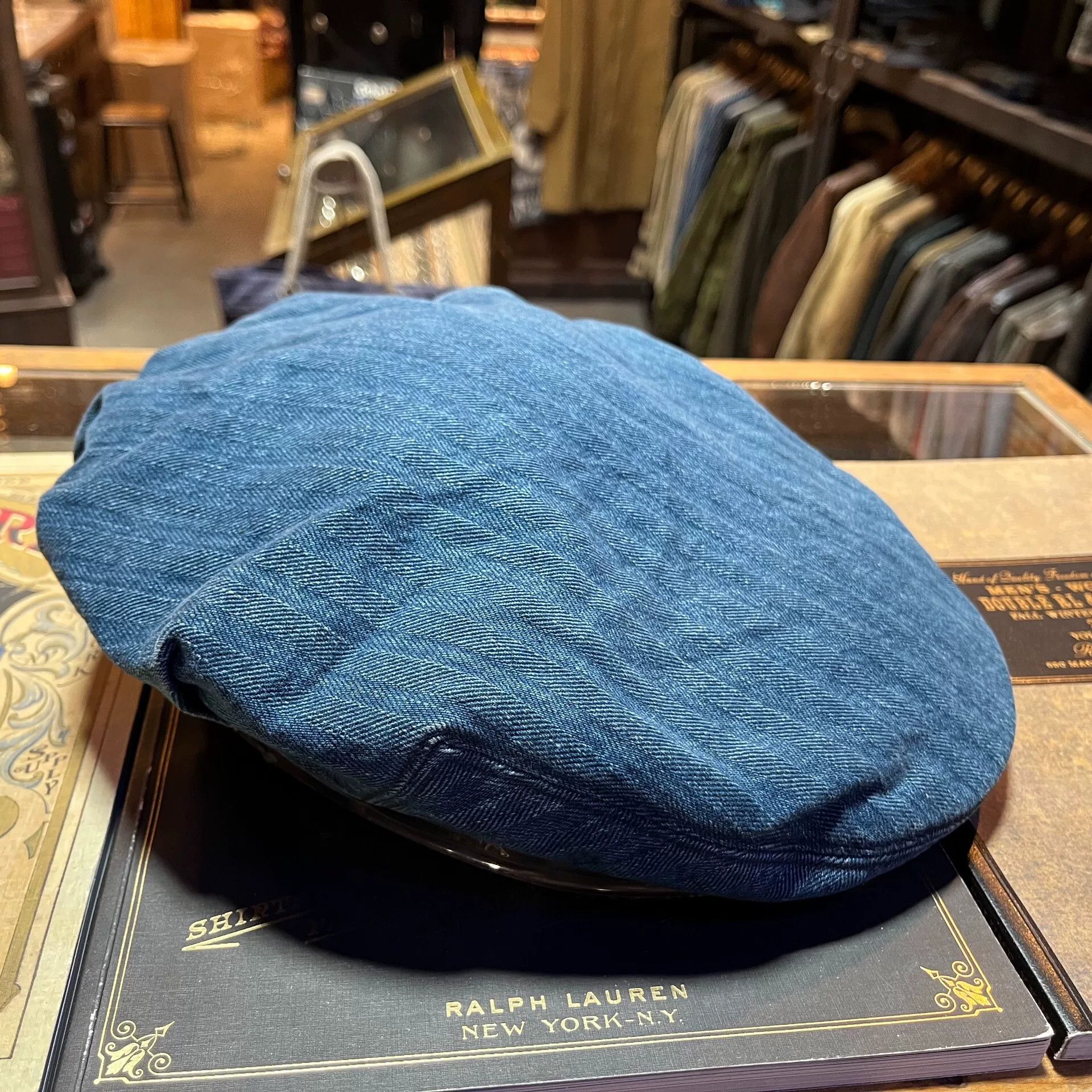 RRL Ralph Lauren RRL Blue Dyed Striped Beret Hat Size ONE SIZE - 2 Thumbnail