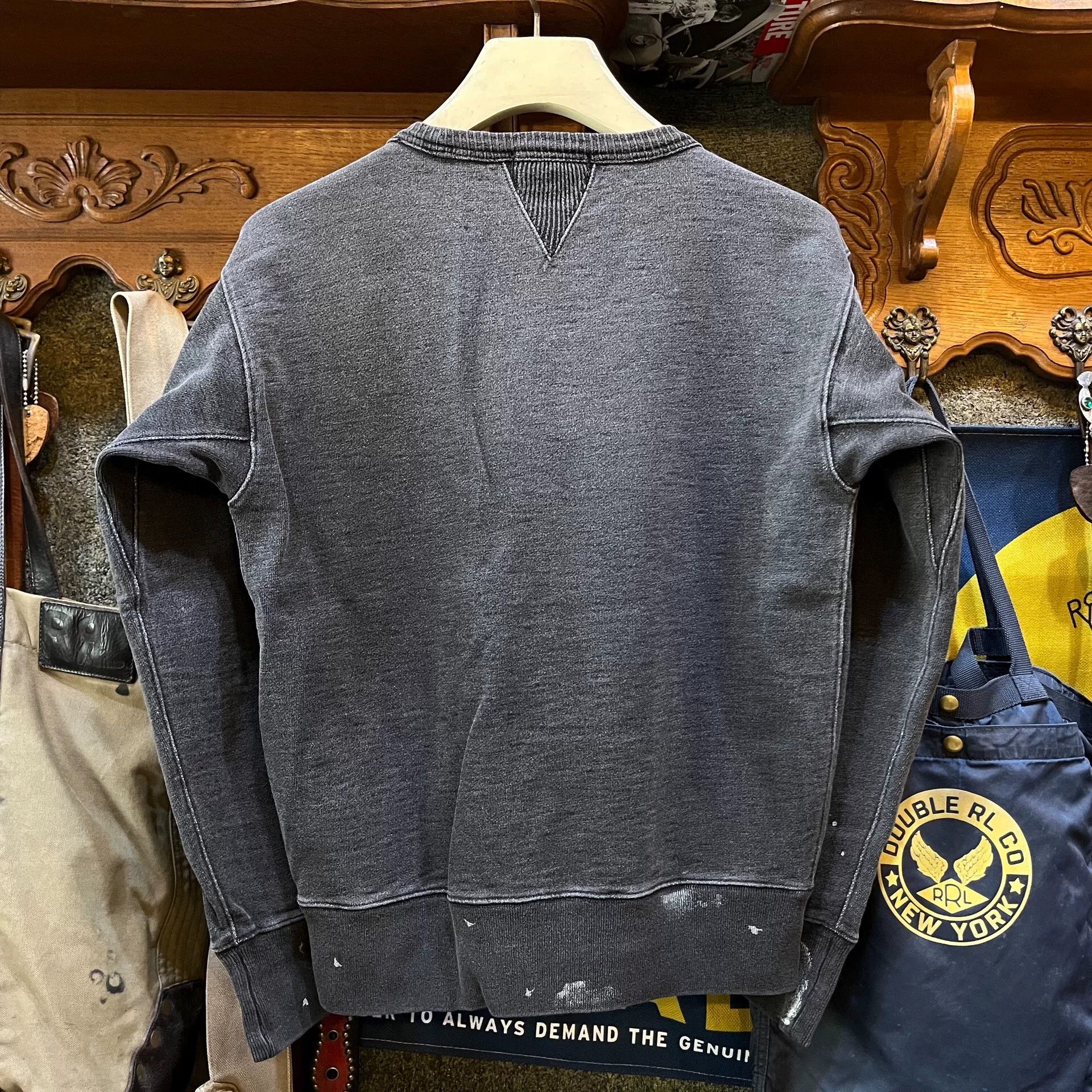 RRL Ralph Lauren Vintage RRL Patchwork Pullover Sweatshirt Size US S / EU 44-46 / 1 - 2 Thumbnail