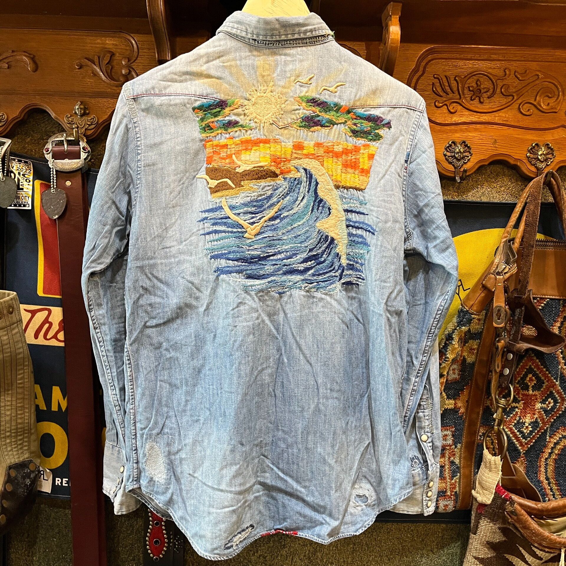 RRL Ralph Lauren Double RL Ralph Lauren Embroidered Shirt Size US S / EU 44-46 / 1 - 6 Thumbnail