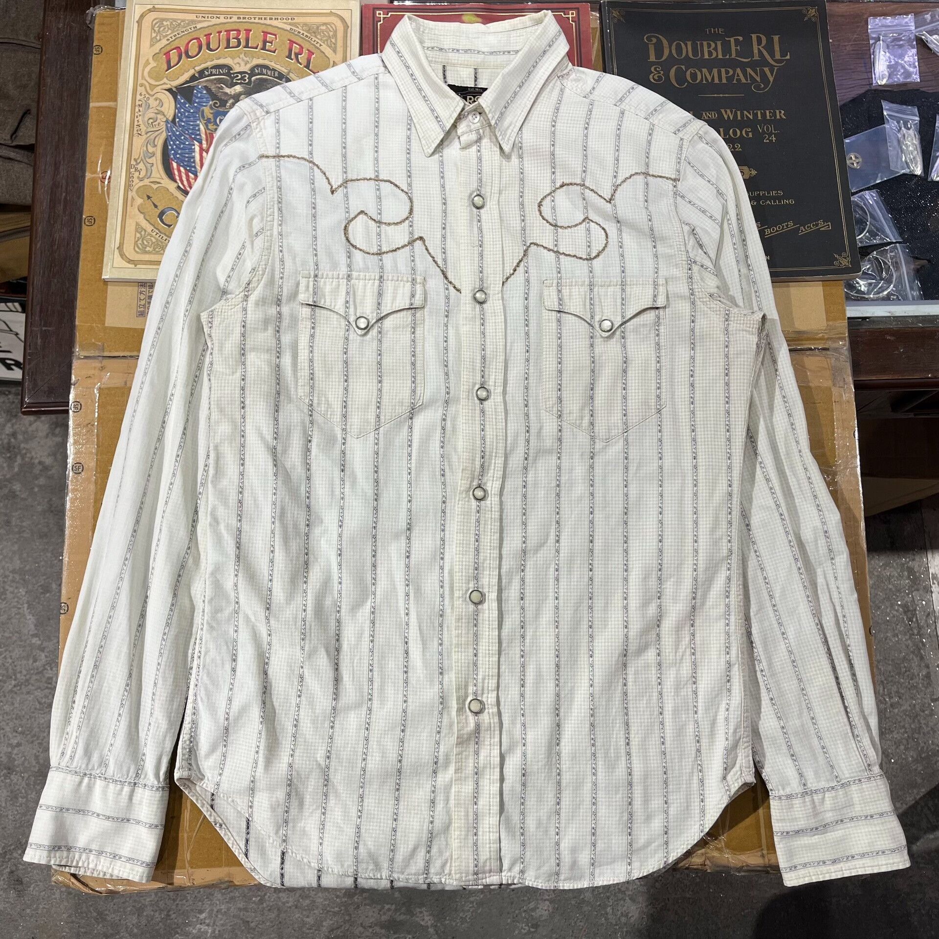 RRL Ralph Lauren RRL Vintage Western Embroidered Shirt Size US S / EU 44-46 / 1 - 2 Thumbnail