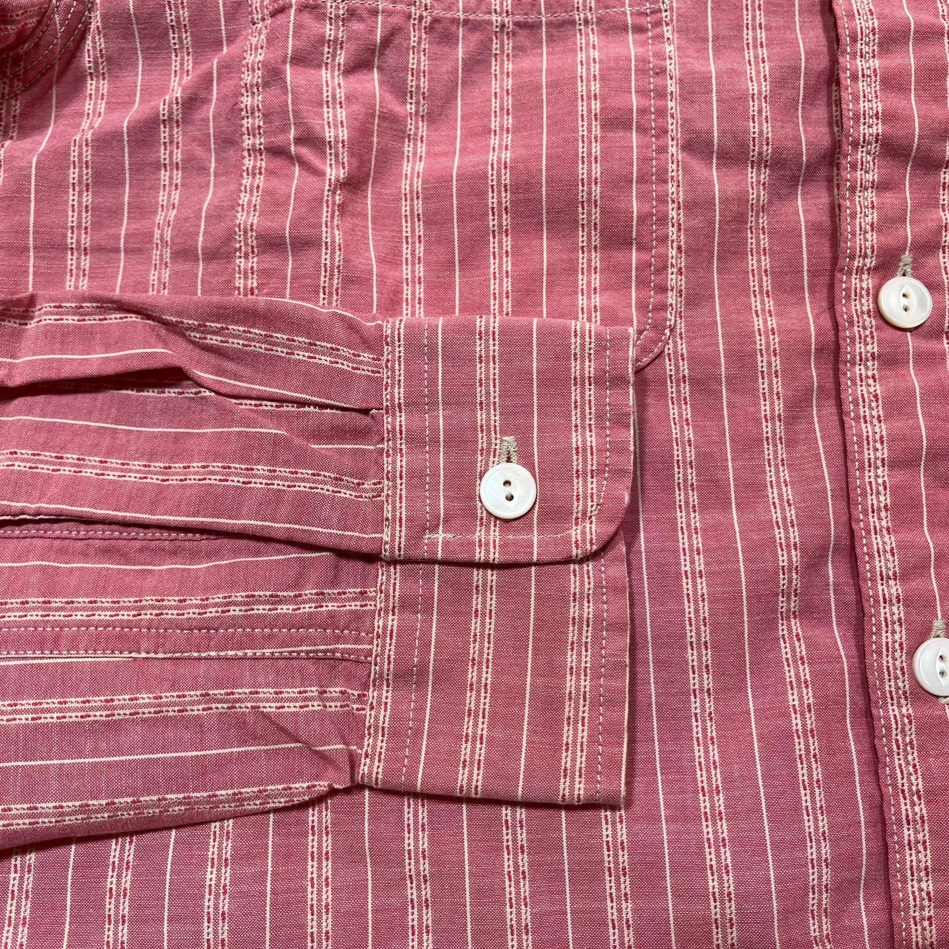 RRL Ralph Lauren Vintage Pink Striped Button-Up Shirt Size US S / EU 44-46 / 1 - 6 Thumbnail