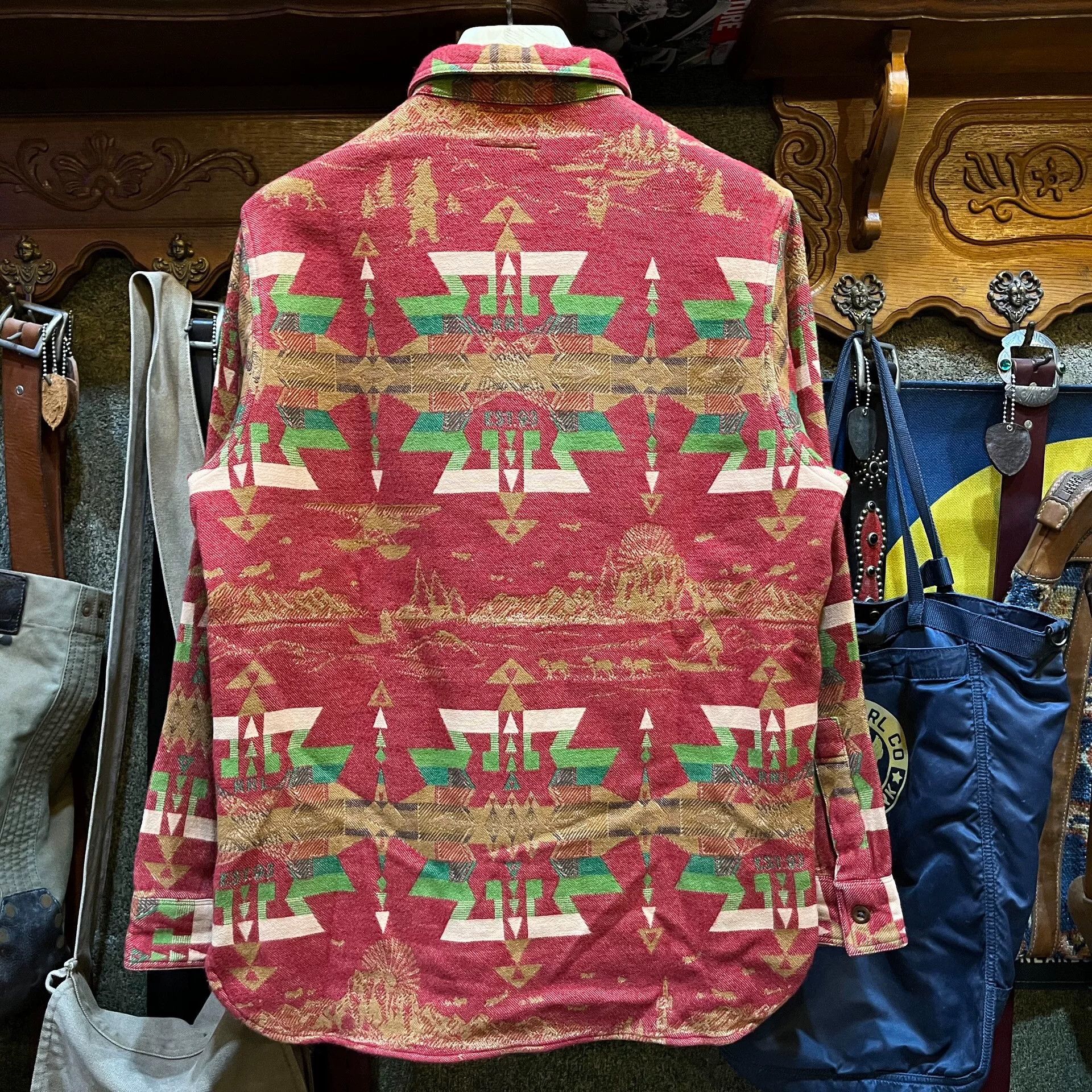 RRL Ralph Lauren RRL Southwestern Red Shirt by Ralph Lauren Size US M / EU 48-50 / 2 - 2 Thumbnail