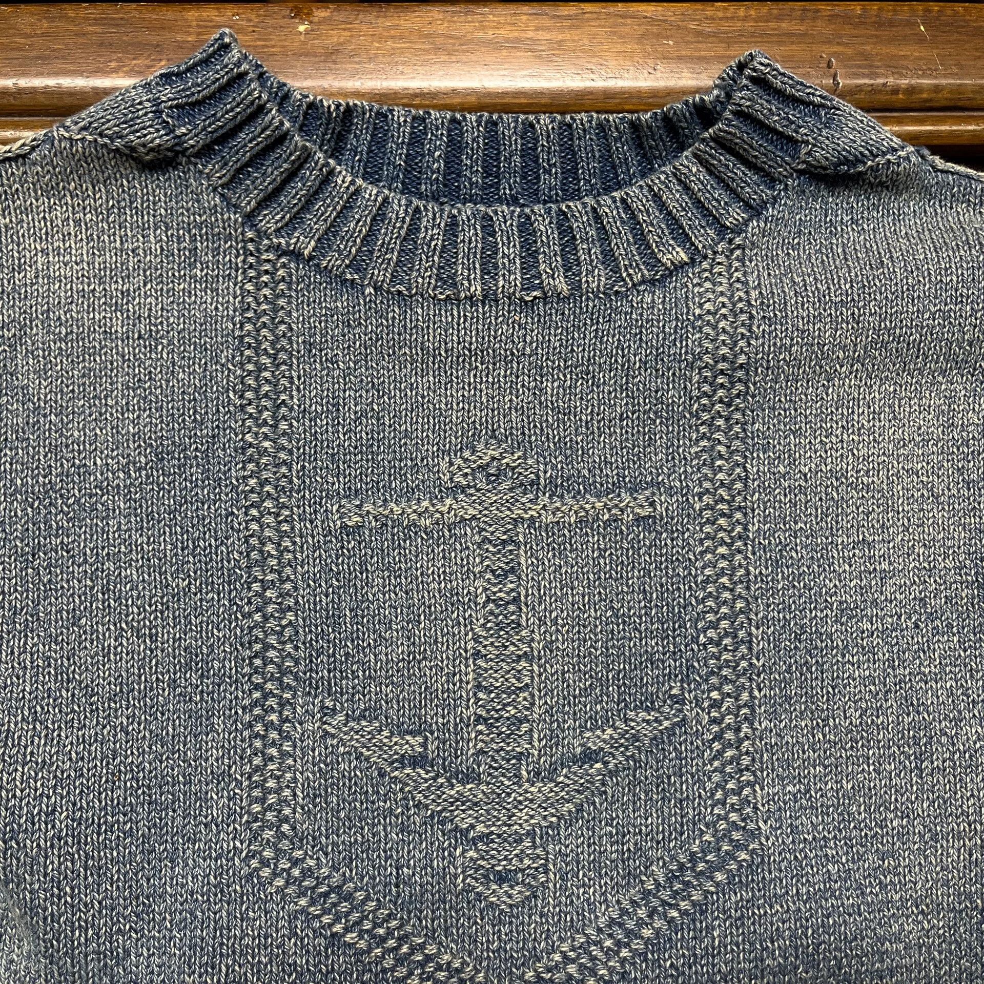 RRL Ralph Lauren RRL Sailor Blue Denim Sweater Size US S / EU 44-46 / 1 - 4 Thumbnail