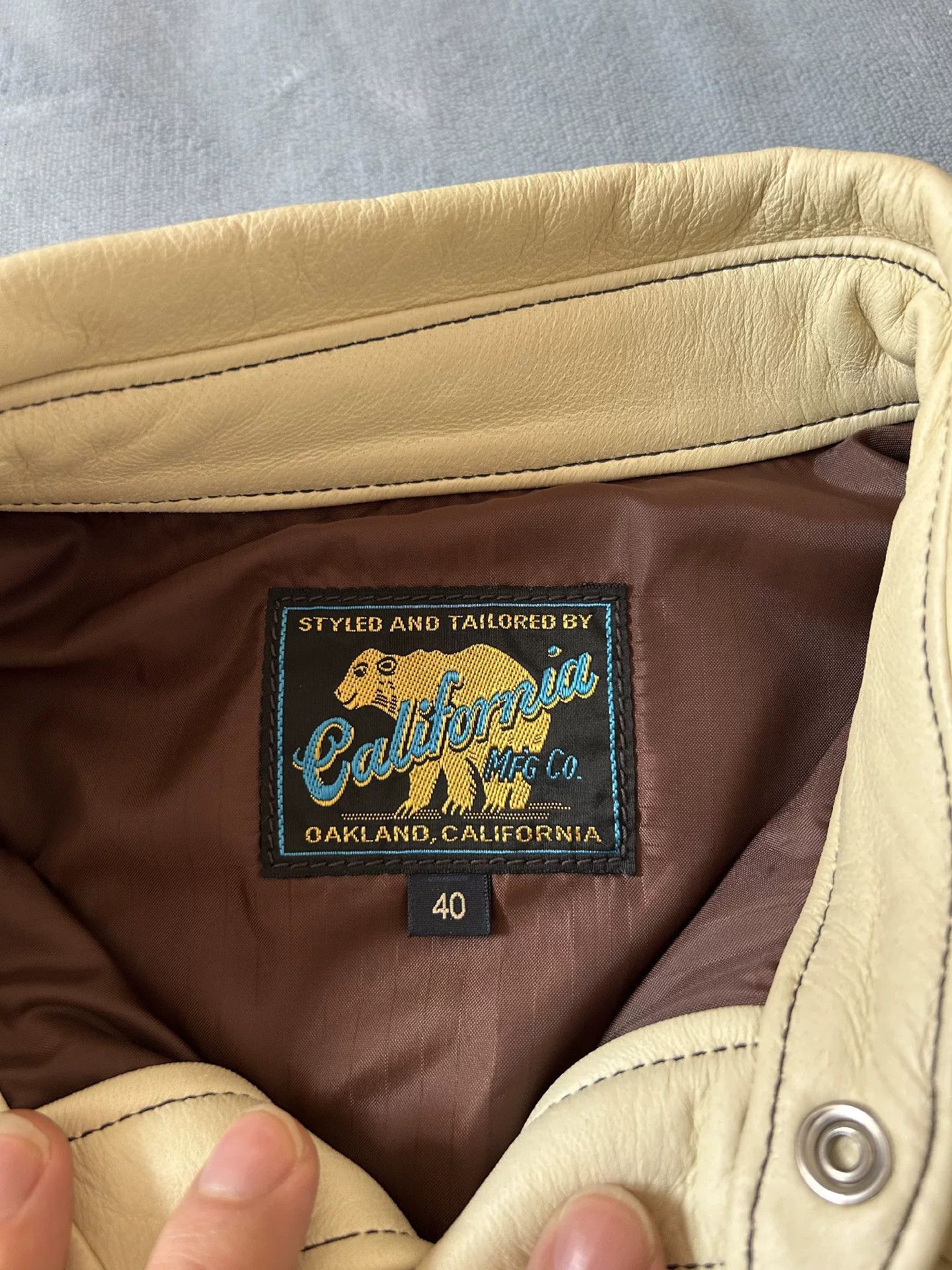 Rainbow Country California Bear Leather Jacket Size US XXS / EU 40 - 8 Thumbnail