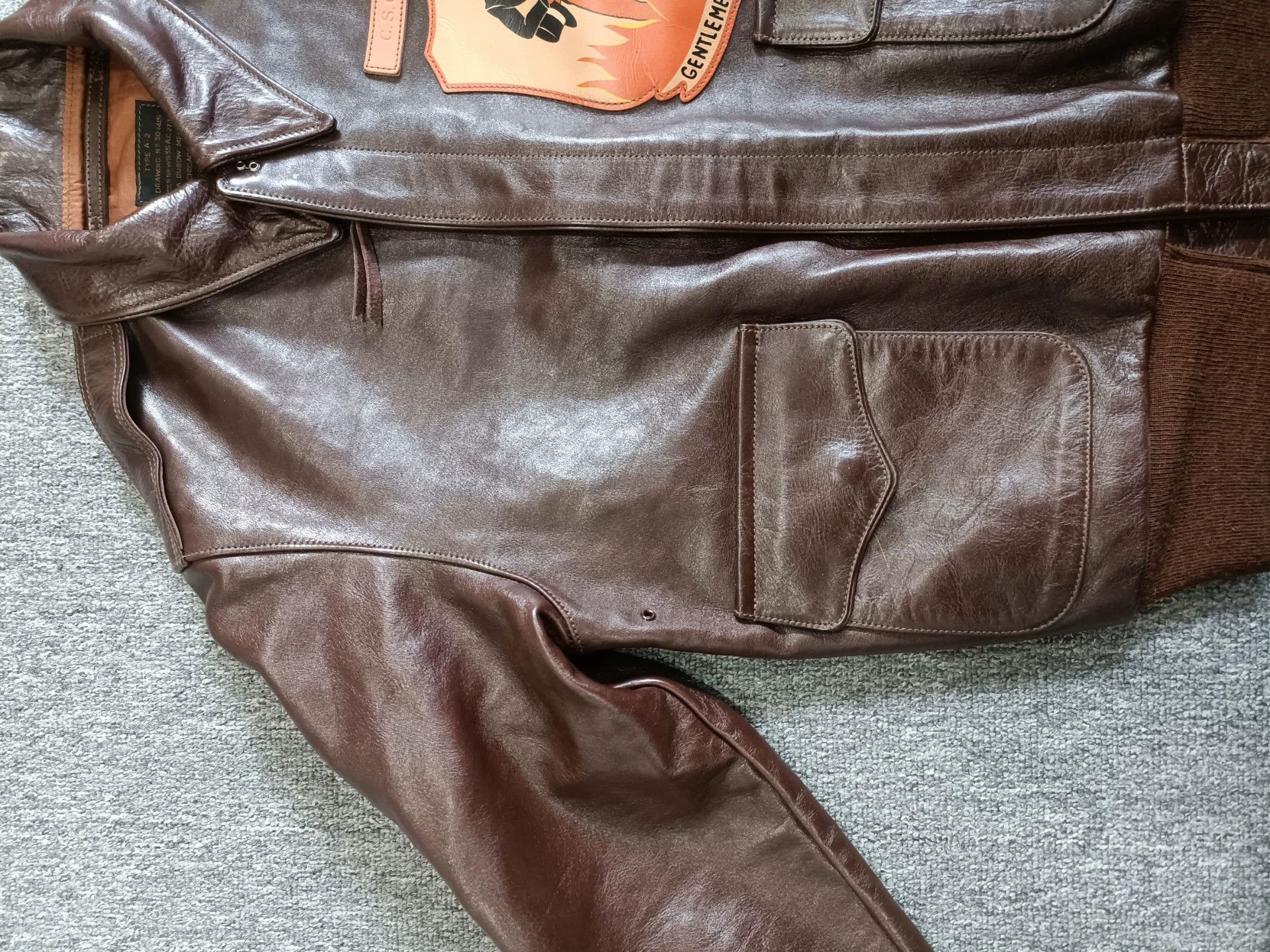 TOYS McCOY McCoy A2 Hell Gentleman Leather Jacket Size US S / EU 44-46 / 1 - 4 Thumbnail