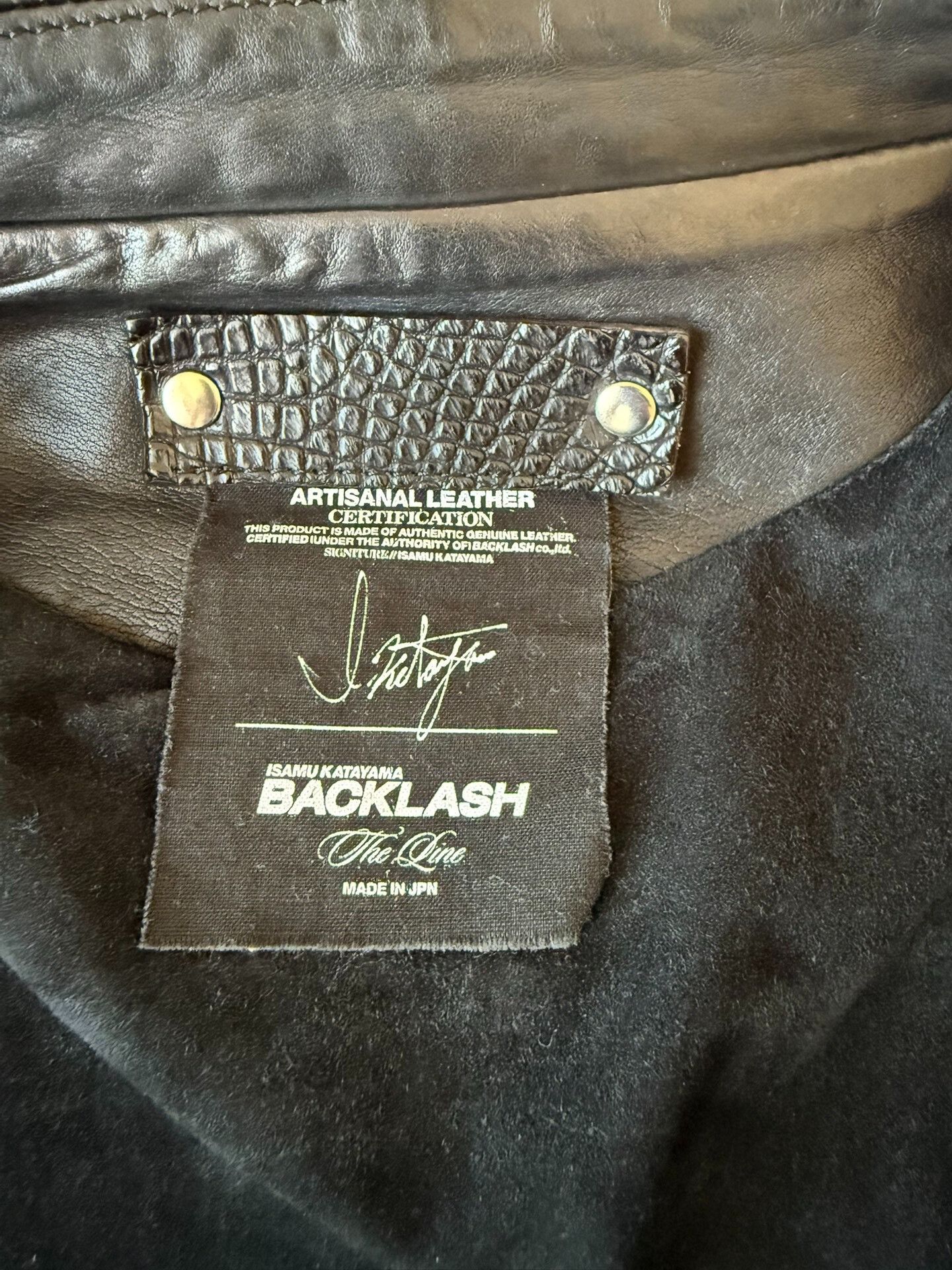 Isamu Katayama Backlash Elegant Black Leather Jacket by Backlash Size US M / EU 48-50 / 2 - 6 Thumbnail