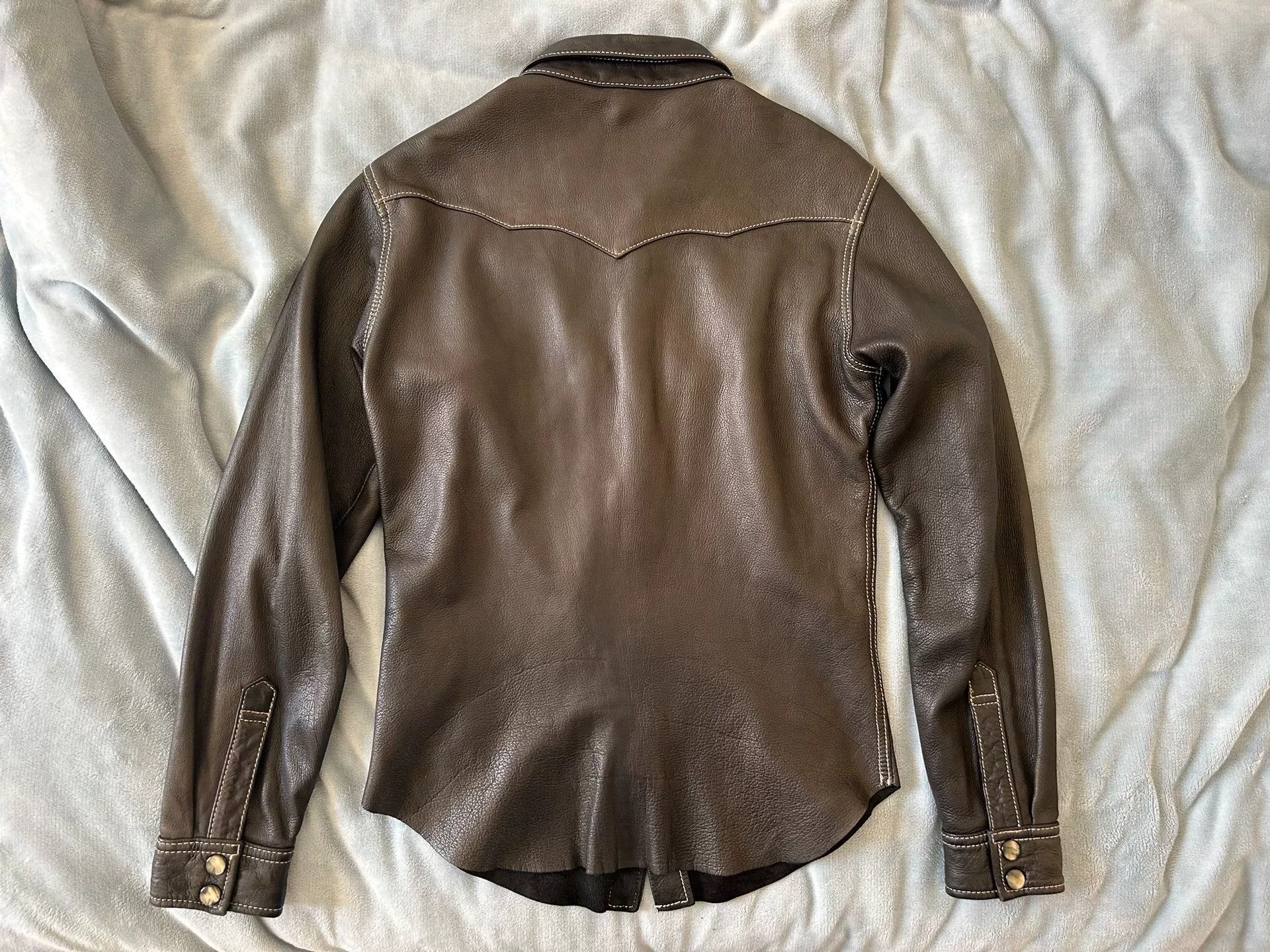 The Flat Head Soft Leather Western Style Shirt Size US S / EU 44-46 / 1 - 2 Thumbnail