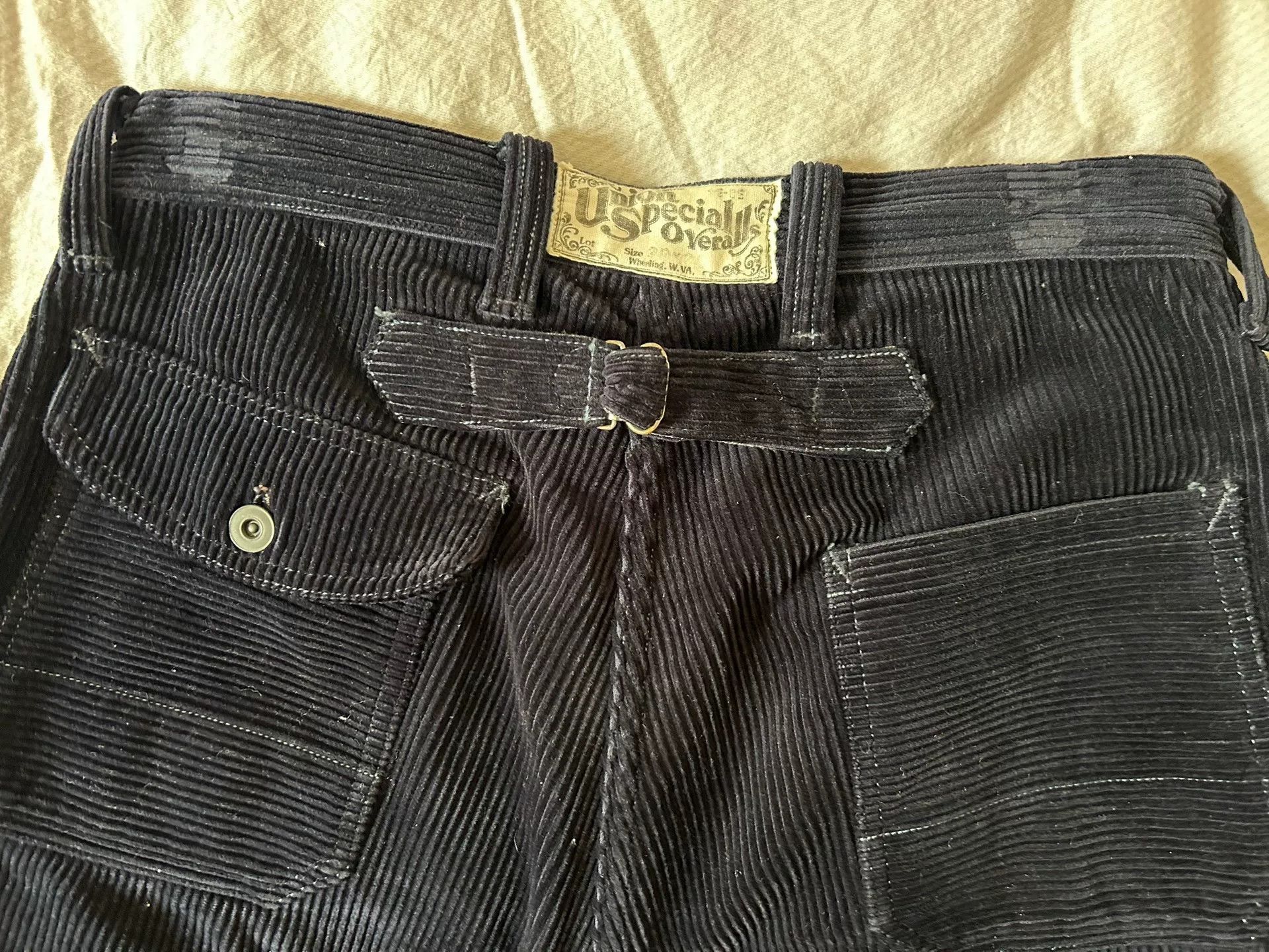 Freewheelers Blue Corduroy Mining Work Pants Size US 38 / EU 54 - 5 Thumbnail